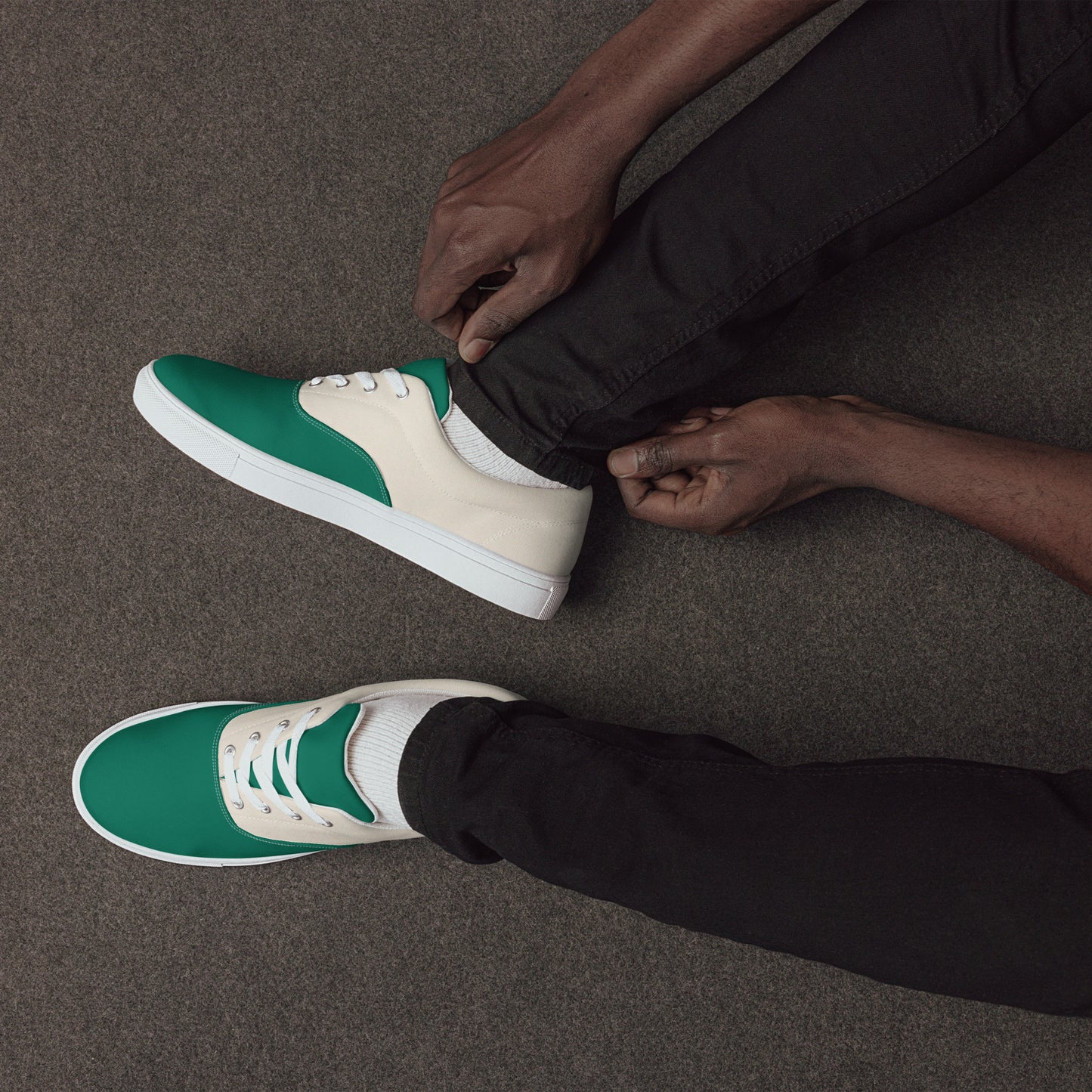Men's Canvas Shoes – Eco-Friendly Lace-Up Design Inspired by Nature -