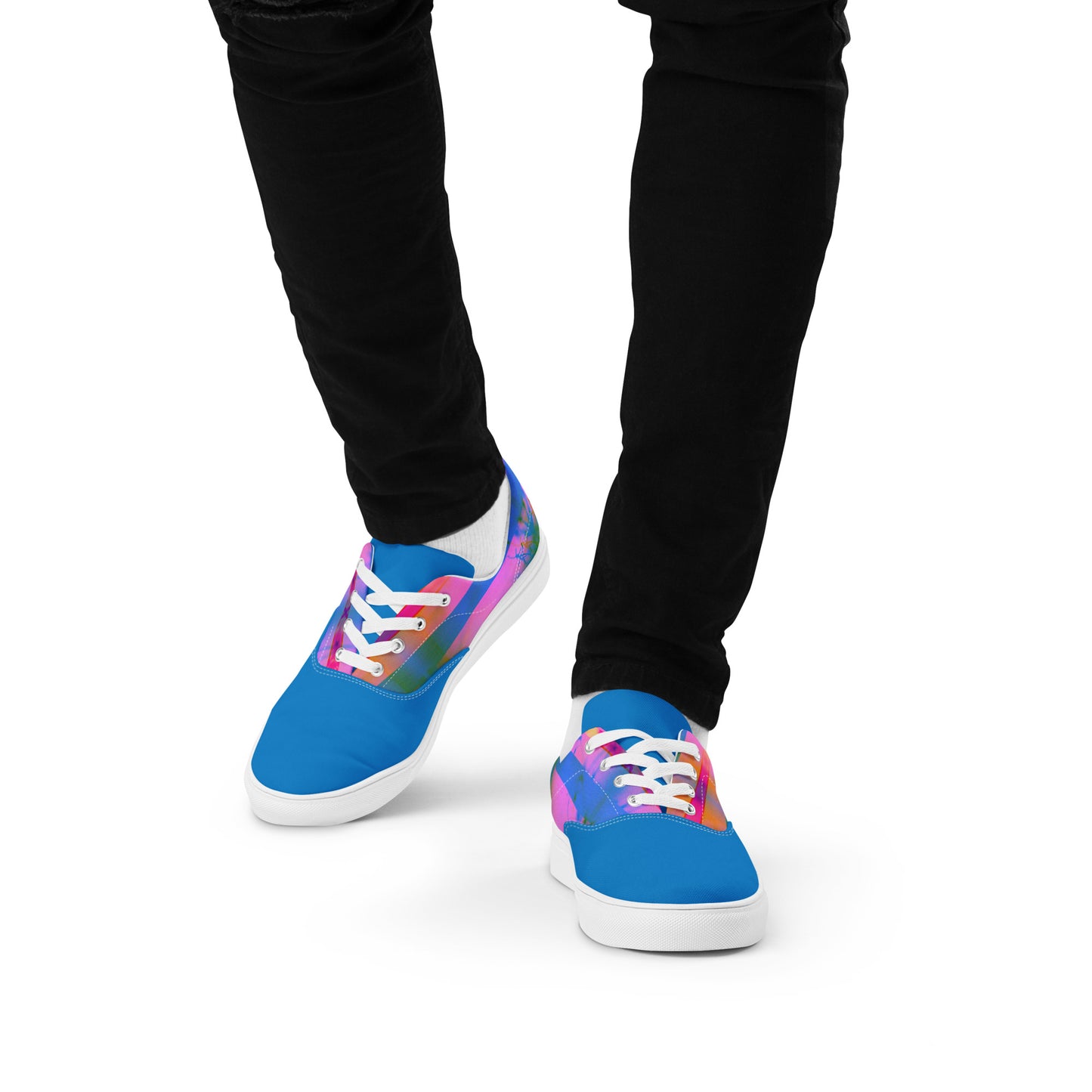 Men’s Lace-Up Canvas Shoes - Sleek Design Inspired by Karma for Everyday Style -