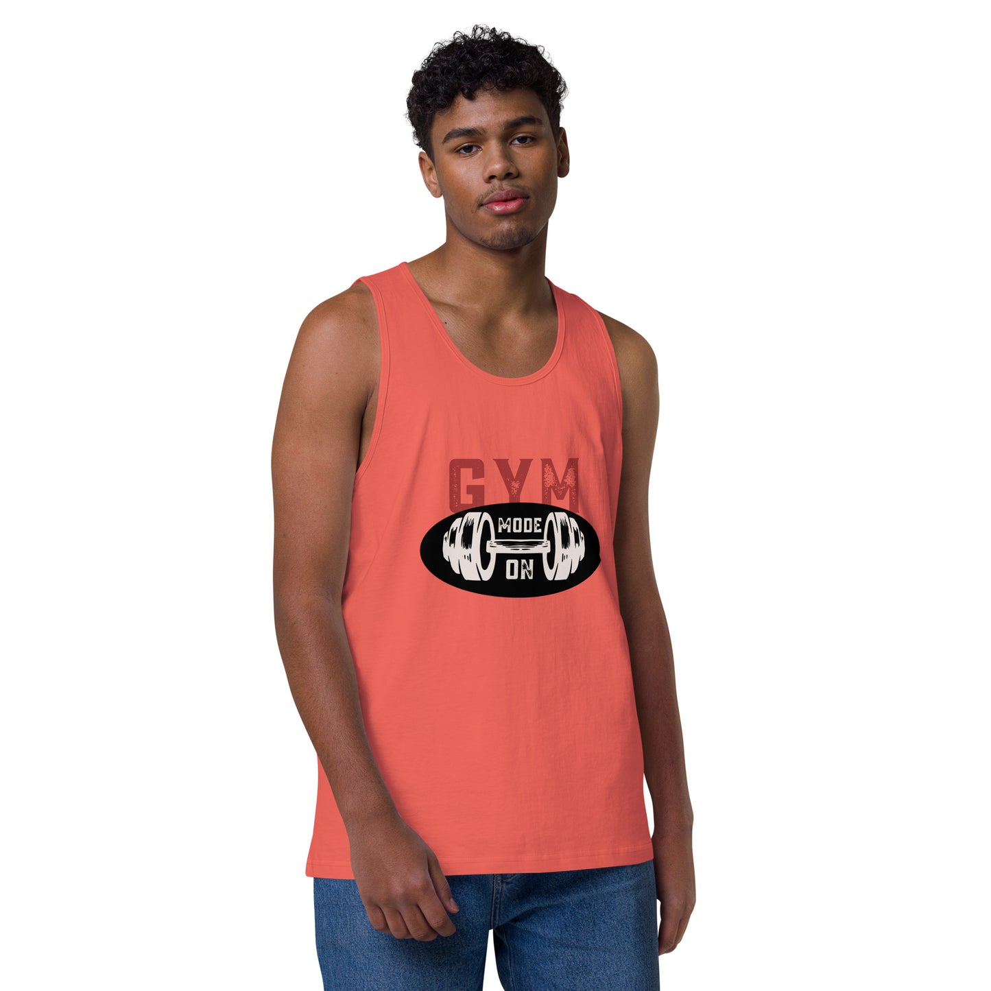 Men's Premium Tank Top Gym Mode On | Fitness Apparel for Motivation