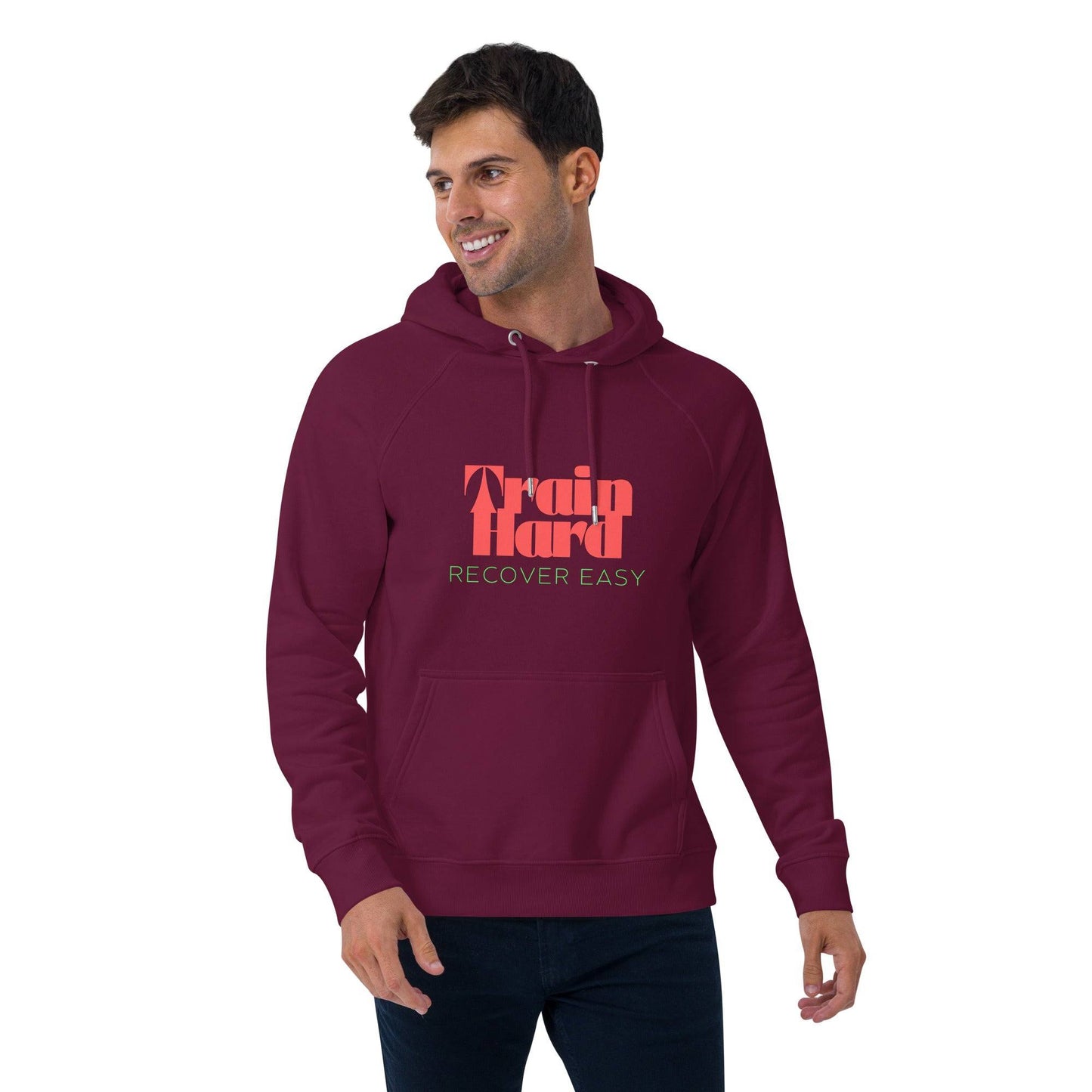 Men's Eco Raglan Hoodie for Intense Training and Comfort -