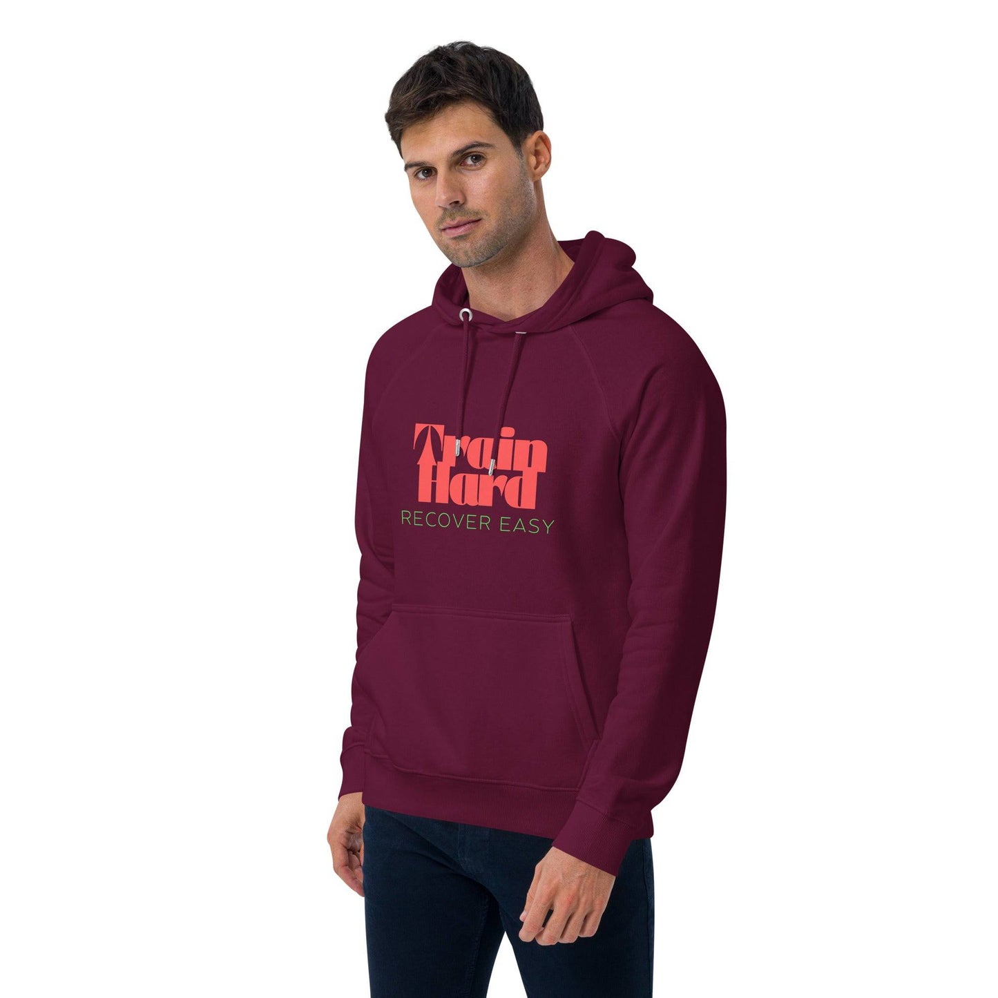 Men's Eco Raglan Hoodie for Intense Training and Comfort -