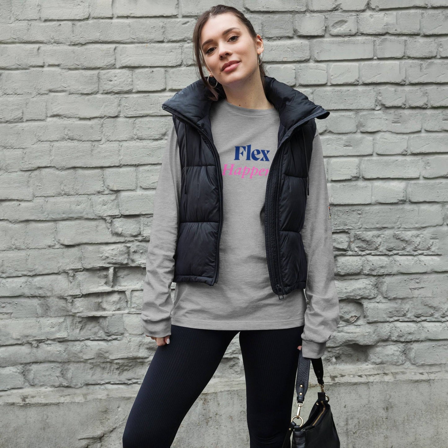 Women's Long Sleeve Tee - Flex Happens for Ultimate Comfort and Style -
