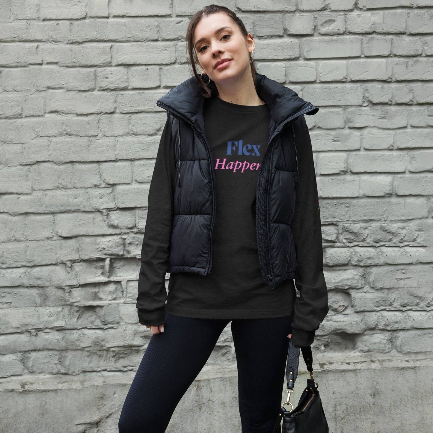 Women's Long Sleeve Tee - Flex Happens for Ultimate Comfort and Style -