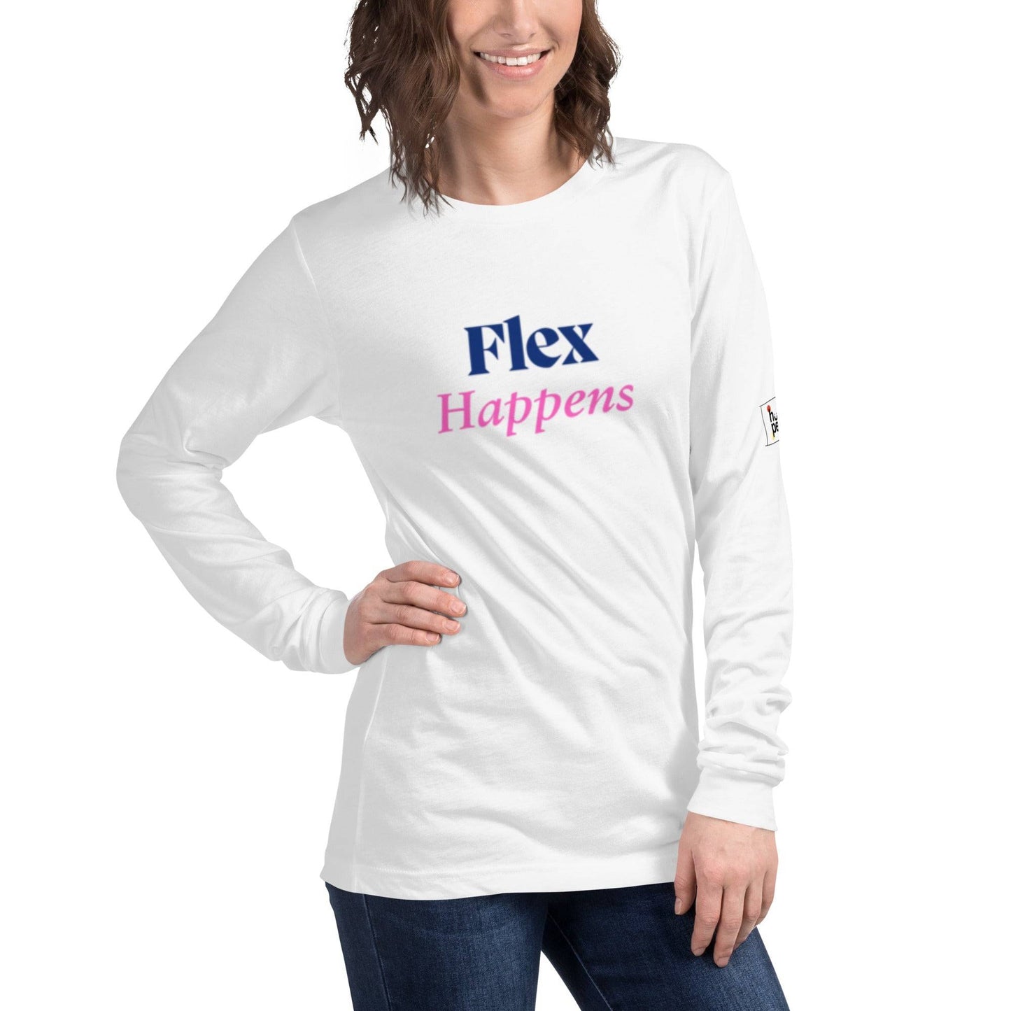 Women's Long Sleeve Tee - Flex Happens for Ultimate Comfort and Style -