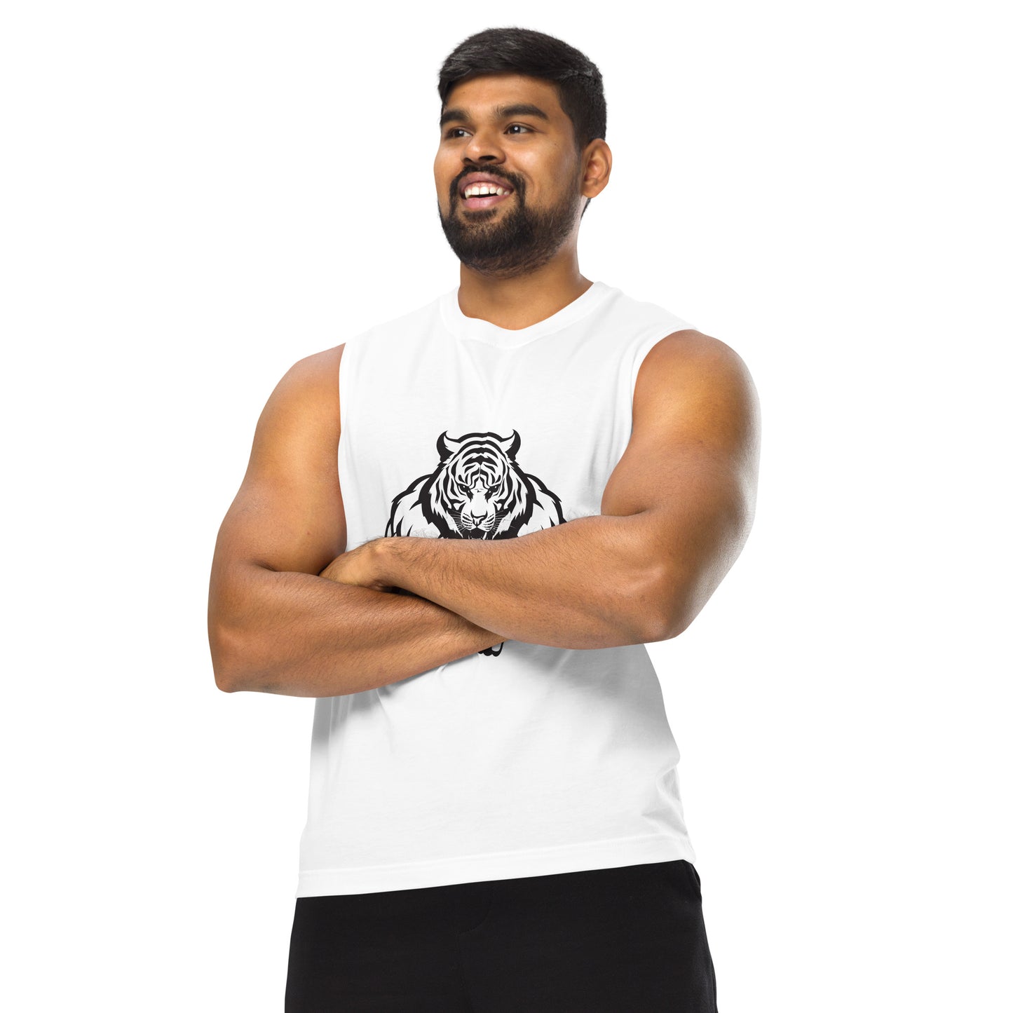 Men's Tiger Design Muscle Shirt - Unleash Your Inner Beast