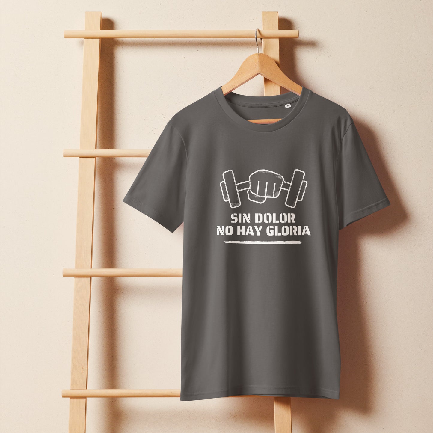 Men's Organic Mid-Light T-Shirt Sin Dolor No Hay Gloria | No Pain No Glory