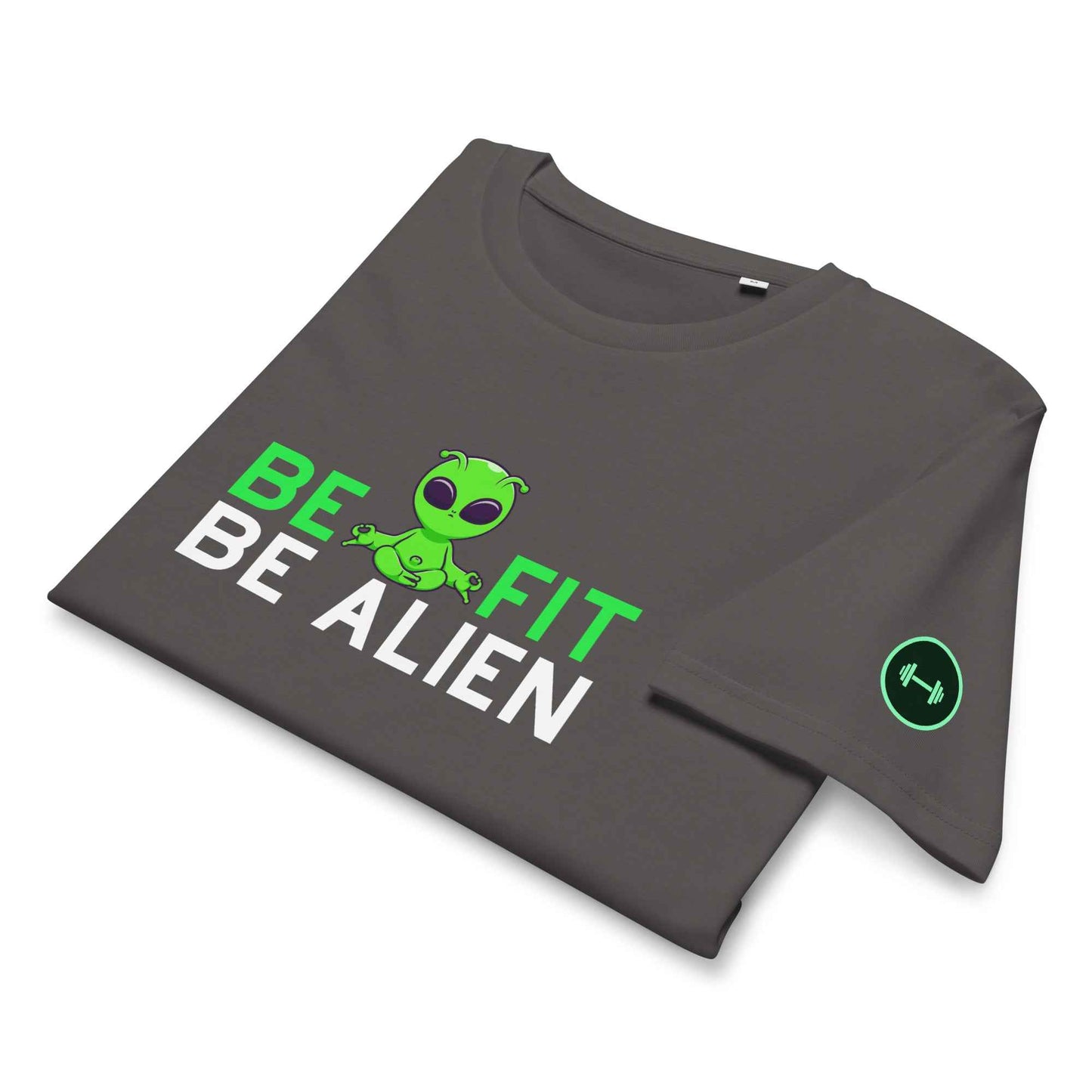 Men's Organic T-Shirt for Fitness | Be Fit Be Alien Fun Mid-Light Apparel