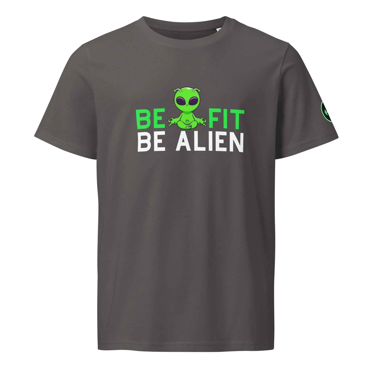 Men's Organic T-Shirt for Fitness | Be Fit Be Alien Fun Mid-Light Apparel