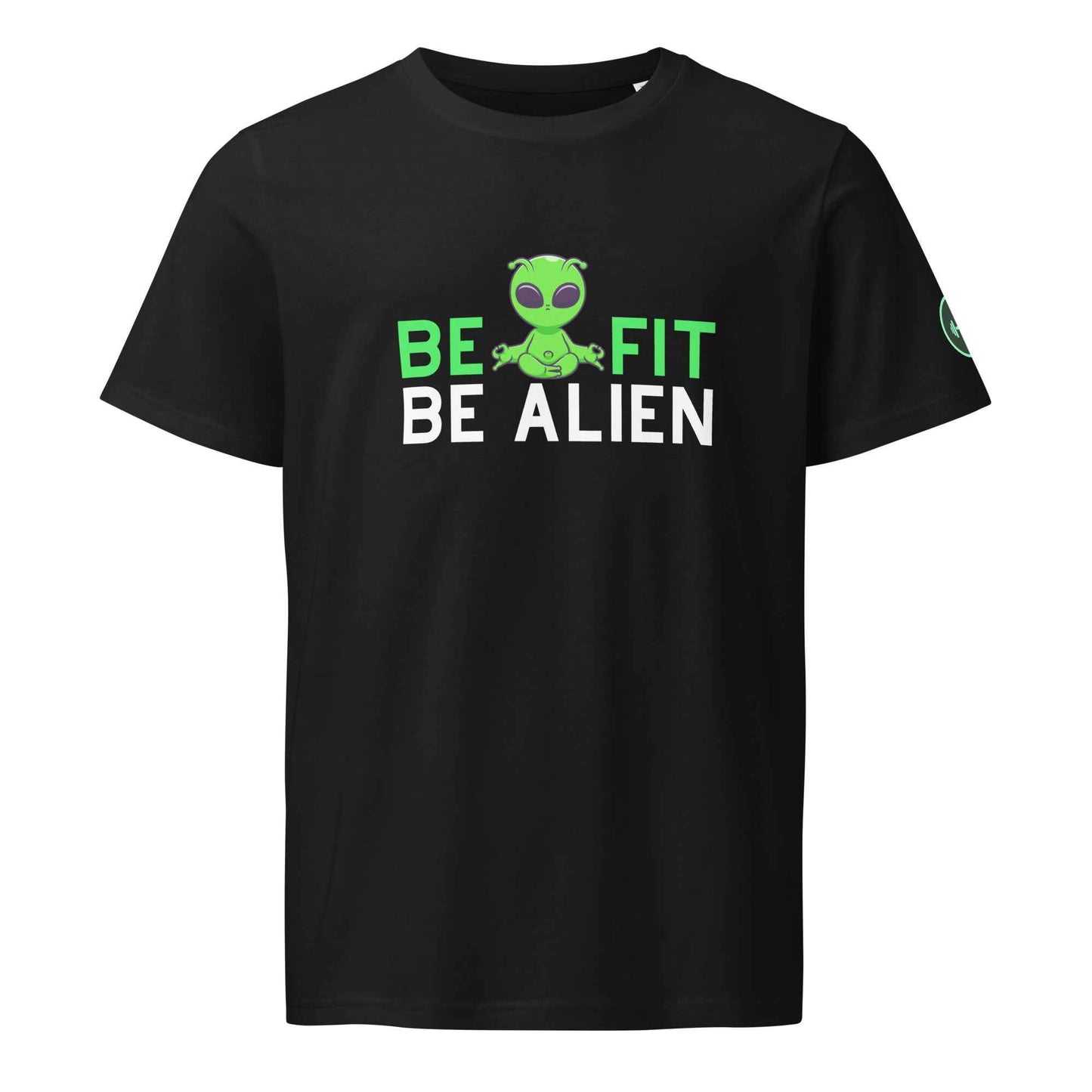 Men's Organic T-Shirt for Fitness | Be Fit Be Alien Fun Mid-Light Apparel