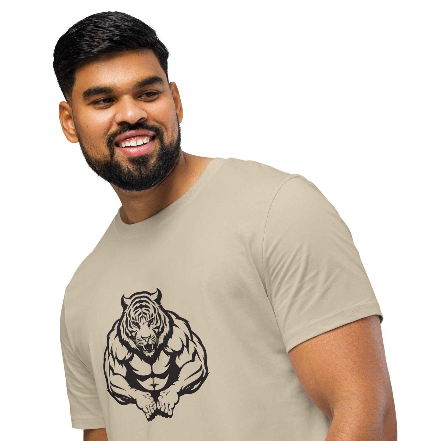 Men's Organic T-Shirt - Tiger Strong Mid-Light Activewear for Workouts