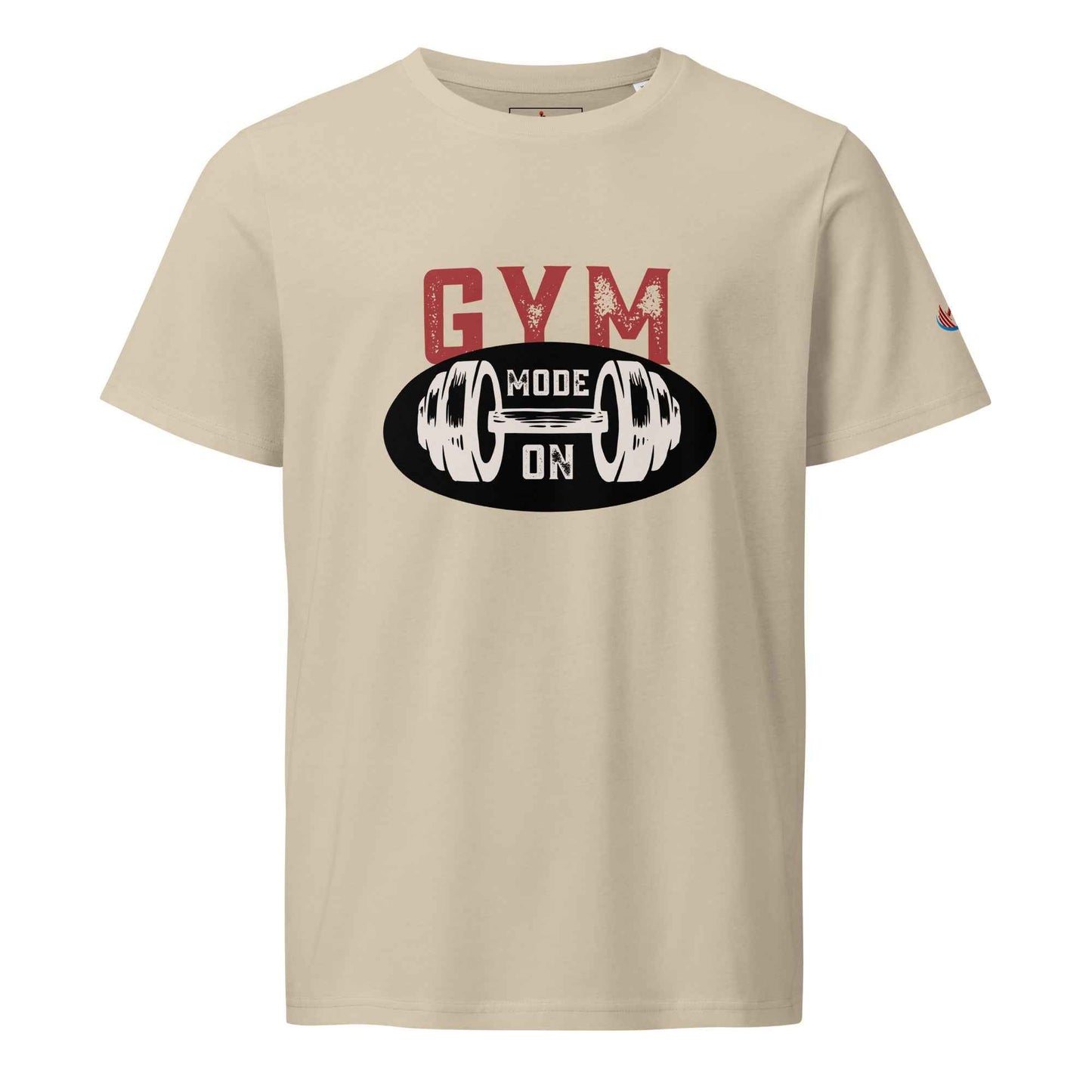 Men's Organic Fitness T-Shirt - Mid-Light Gym Mode On Apparel