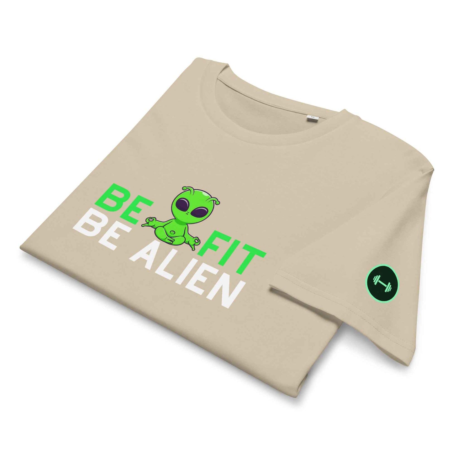 Men's Organic T-Shirt for Fitness | Be Fit Be Alien Fun Mid-Light Apparel