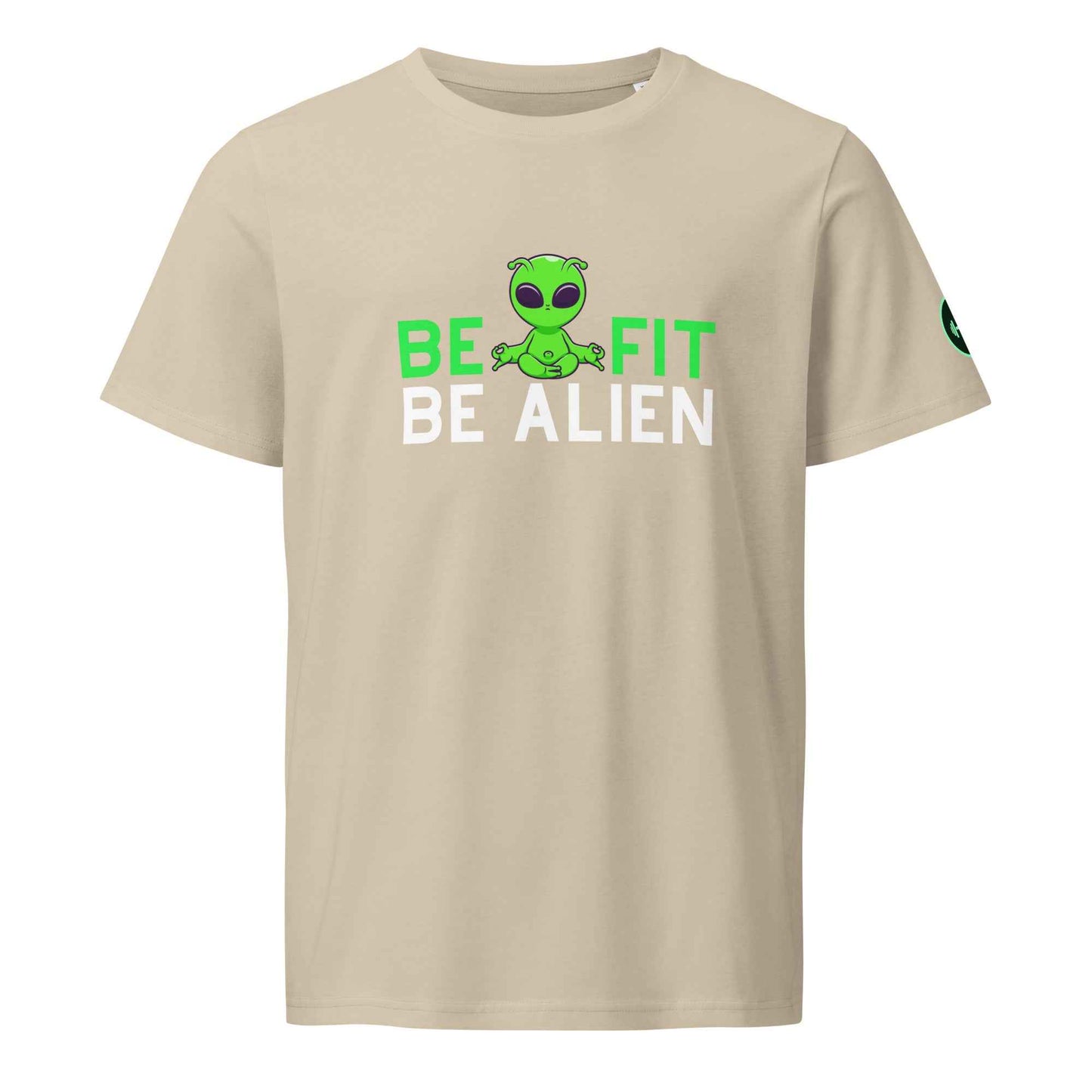 Men's Organic T-Shirt for Fitness | Be Fit Be Alien Fun Mid-Light Apparel