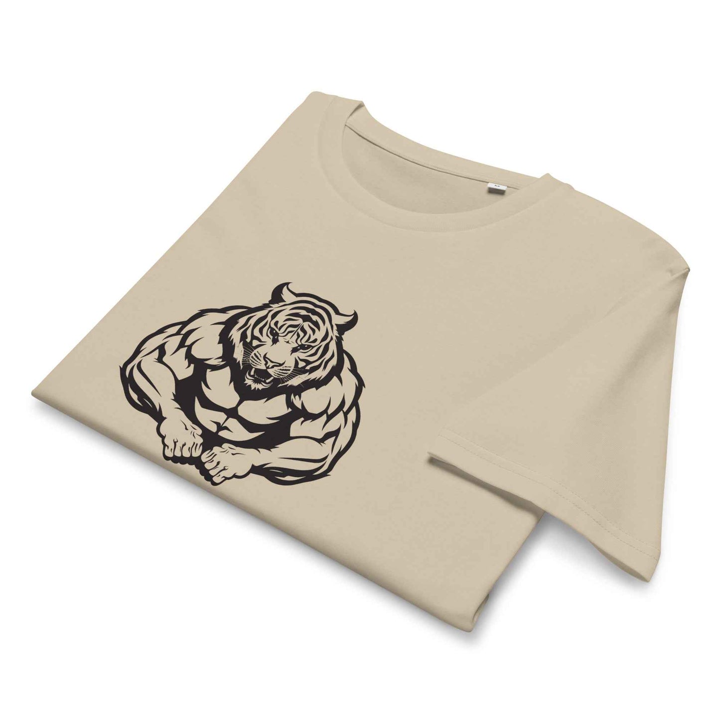 Men's Organic T-Shirt - Tiger Strong Mid-Light Activewear for Workouts