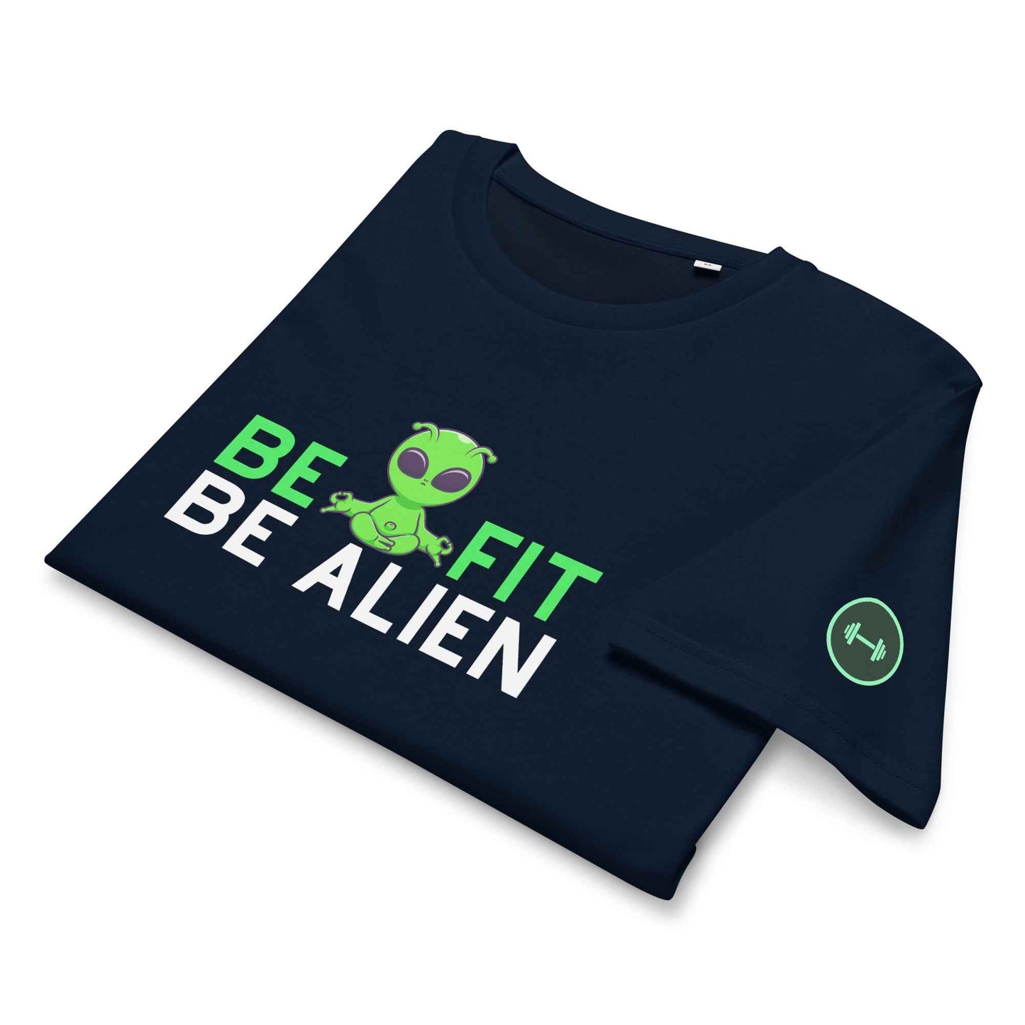 Men's Organic T-Shirt for Fitness | Be Fit Be Alien Fun Mid-Light Apparel