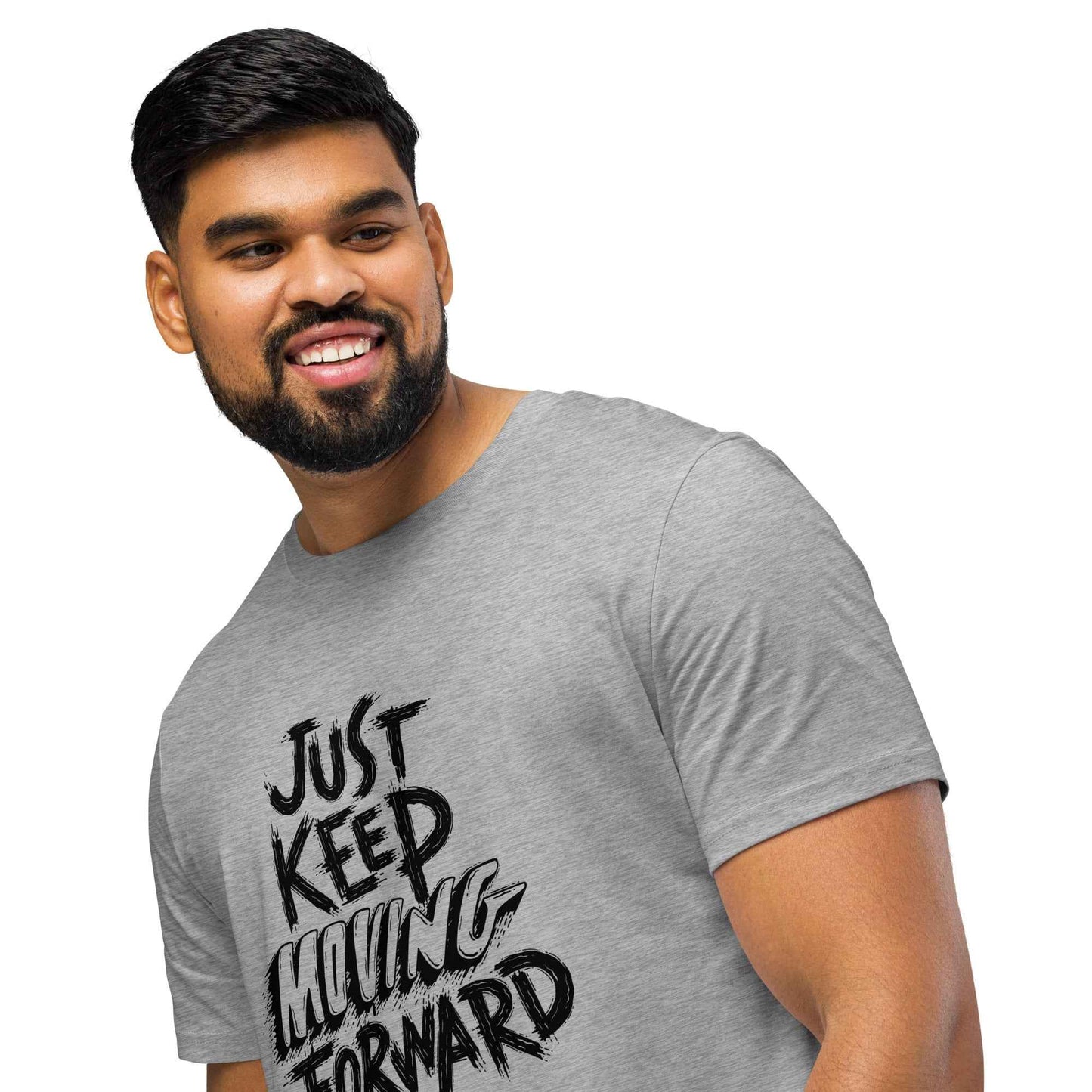 Men's Organic T-Shirt - Mid-Light Design Just Keep Moving Forward