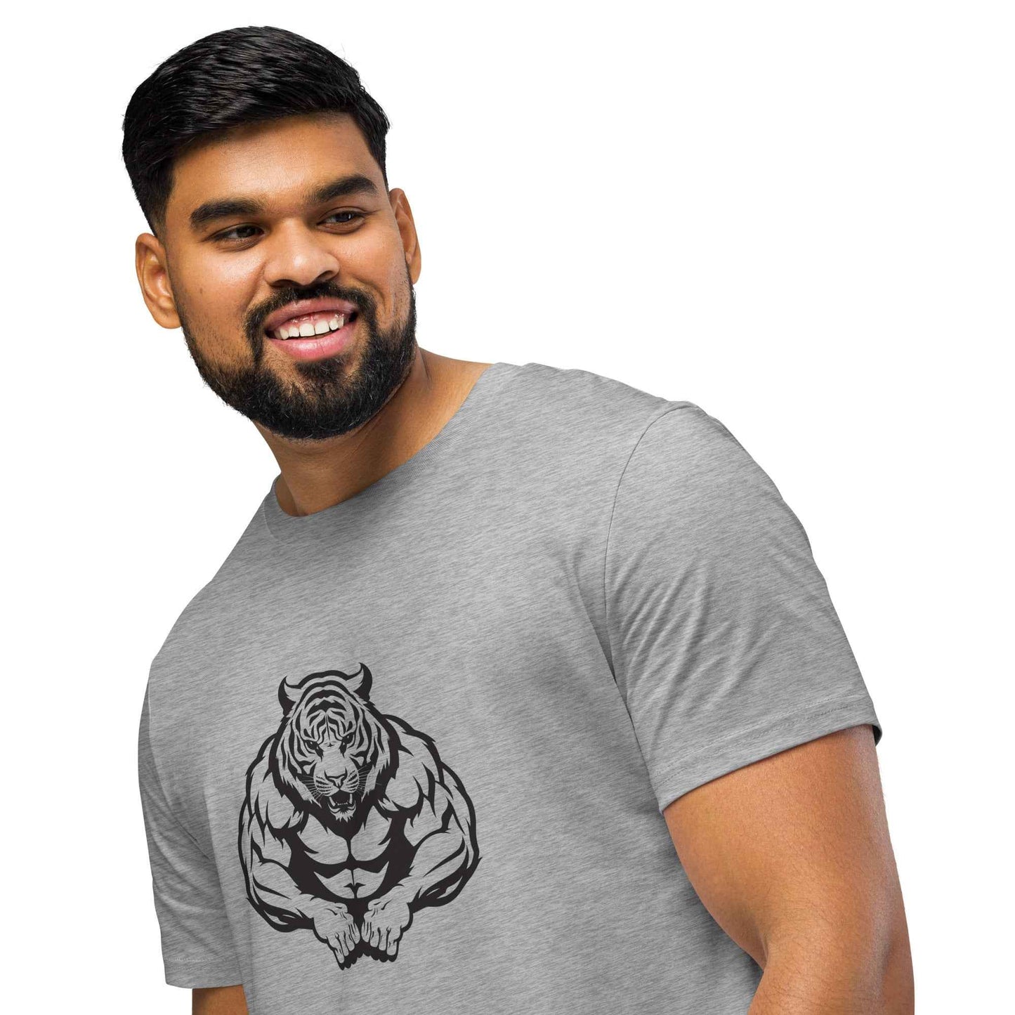 Men's Organic T-Shirt - Tiger Strong Mid-Light Activewear for Workouts