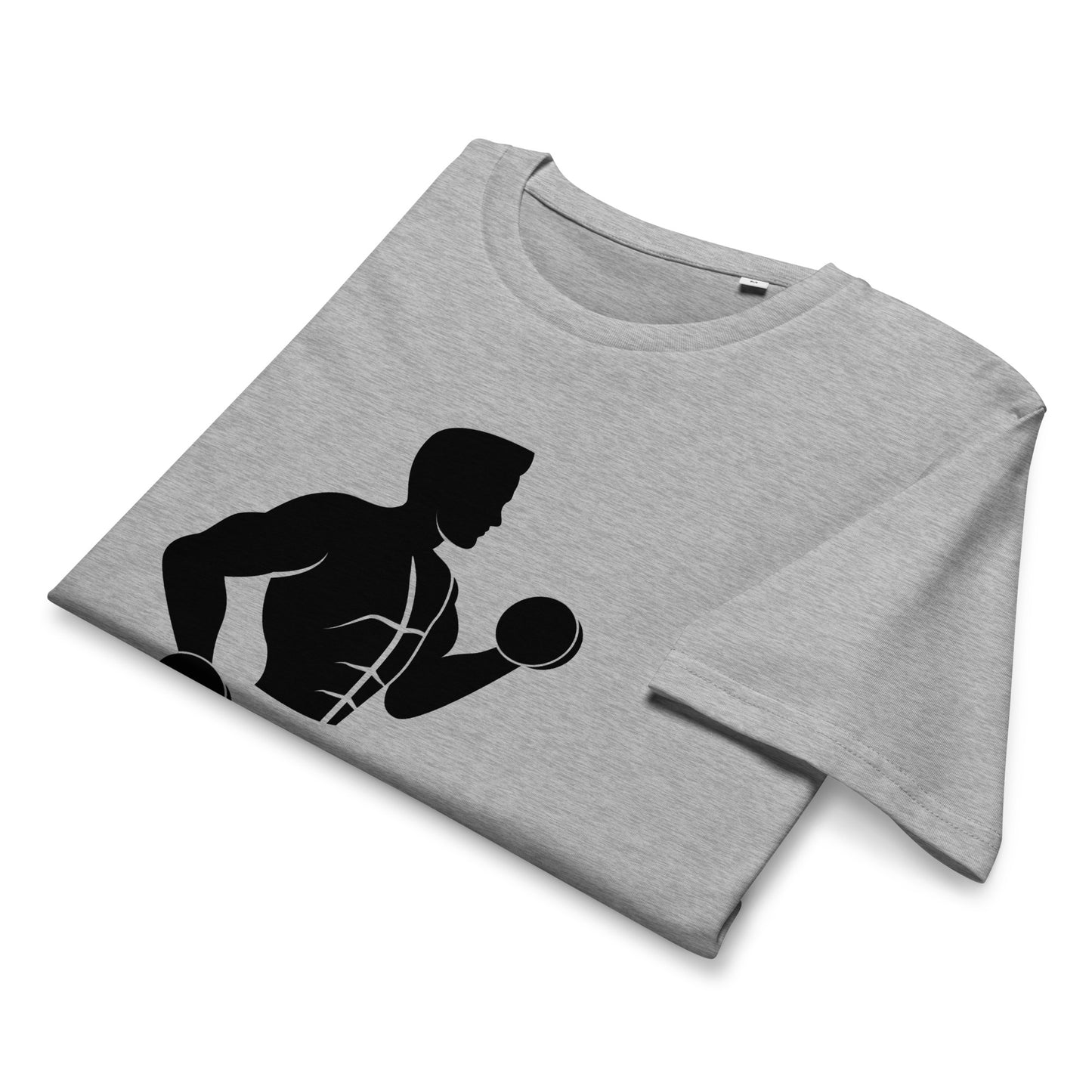Men's Organic Mid-Light T-Shirt Weightlifting Design | Fitness Apparel