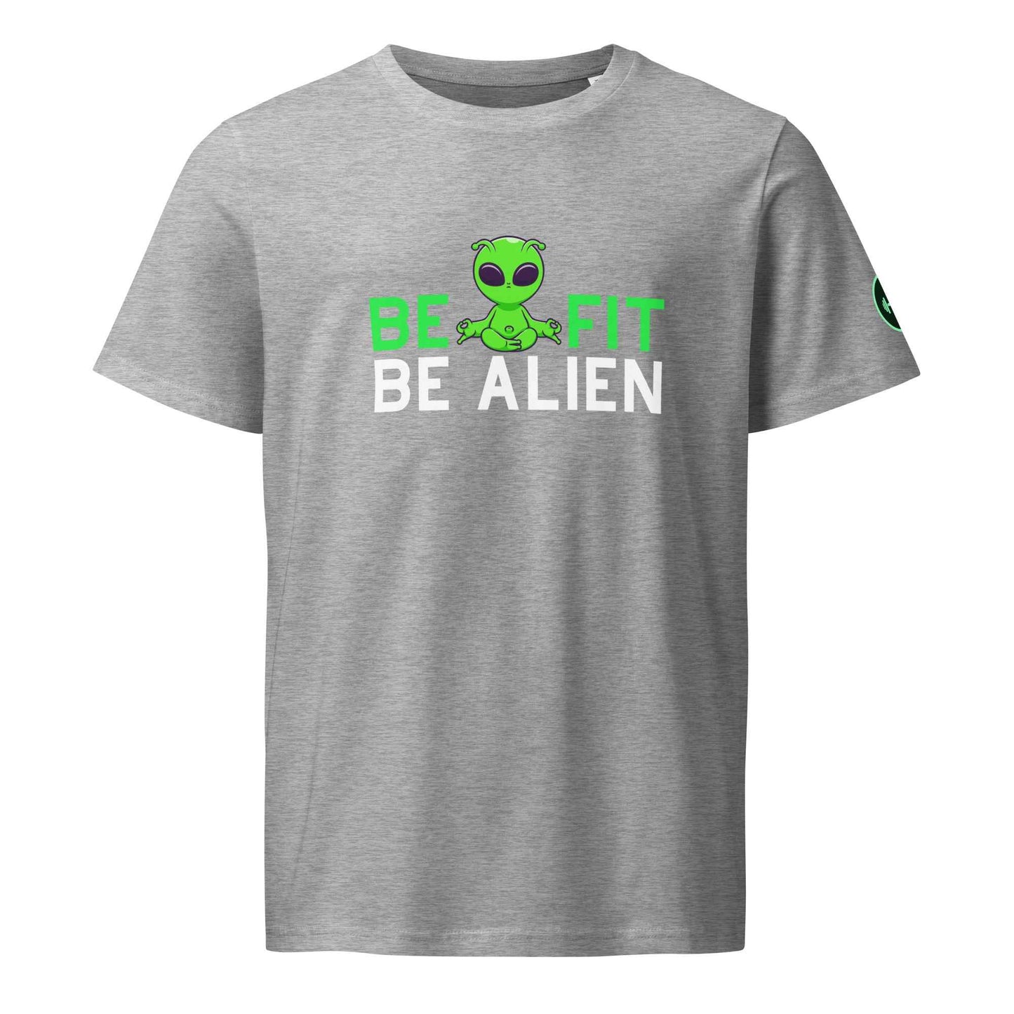 Men's Organic T-Shirt for Fitness | Be Fit Be Alien Fun Mid-Light Apparel