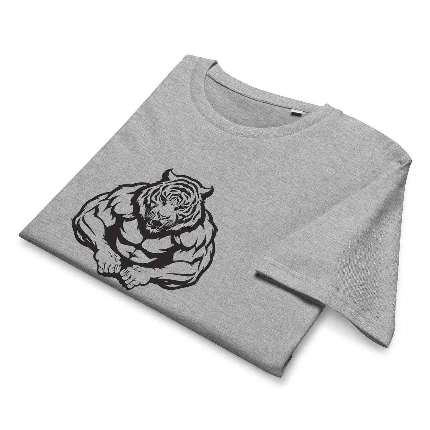 Men's Organic T-Shirt - Tiger Strong Mid-Light Activewear for Workouts