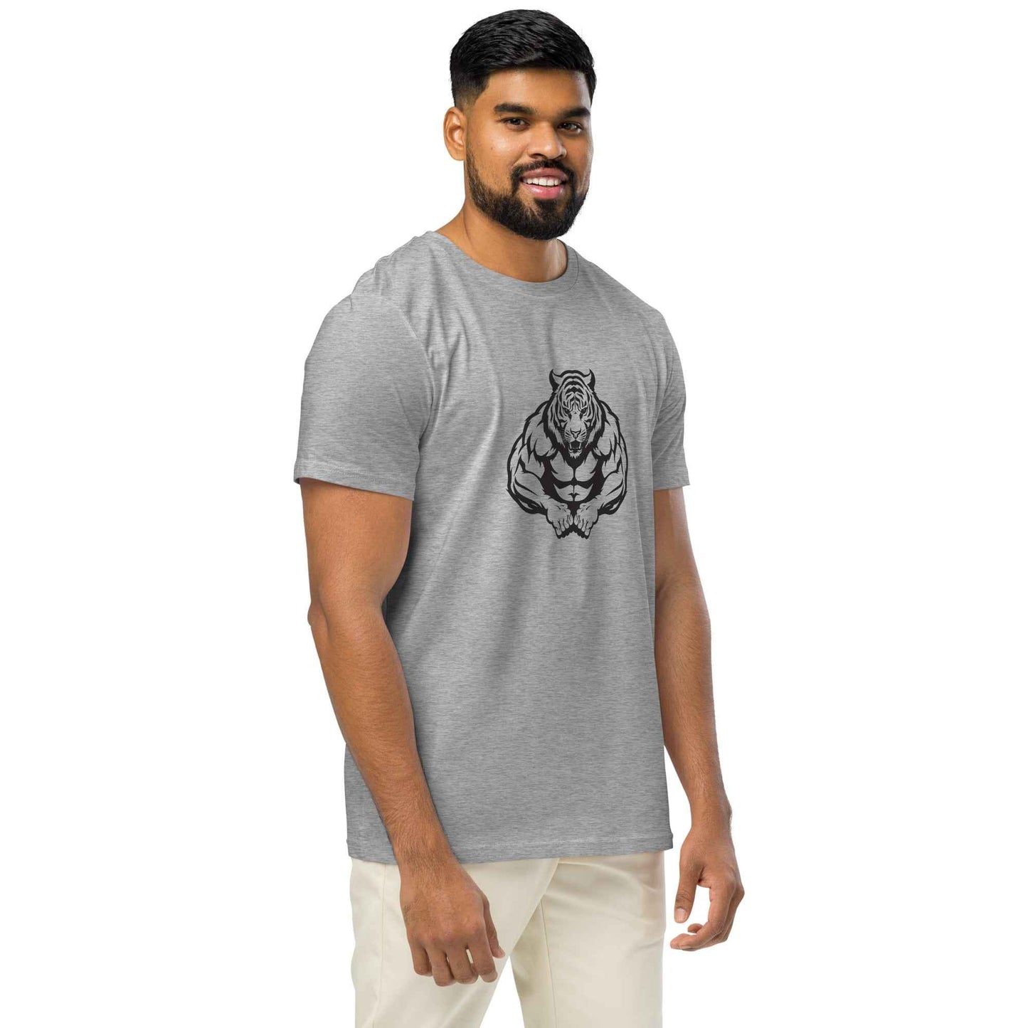 Men's Organic T-Shirt - Tiger Strong Mid-Light Activewear for Workouts