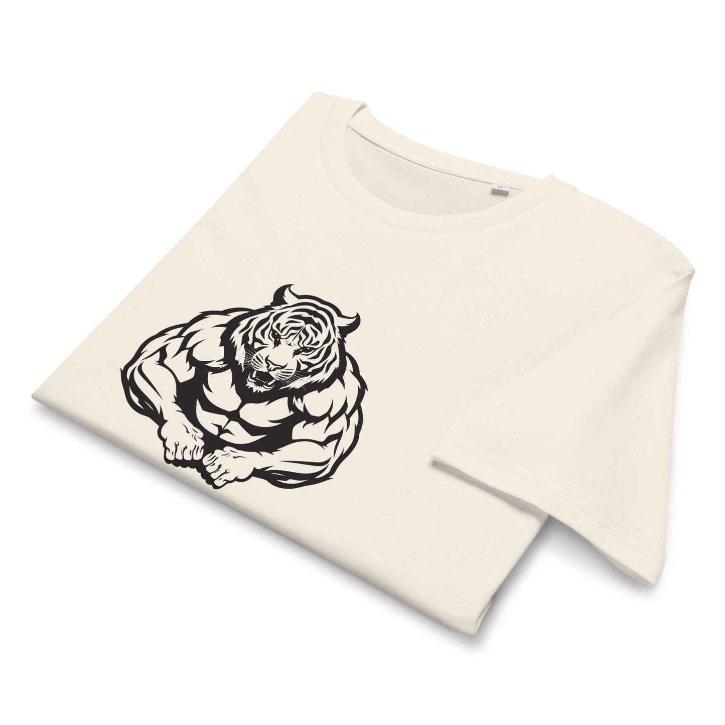 Men's Organic T-Shirt - Tiger Strong Mid-Light Activewear for Workouts