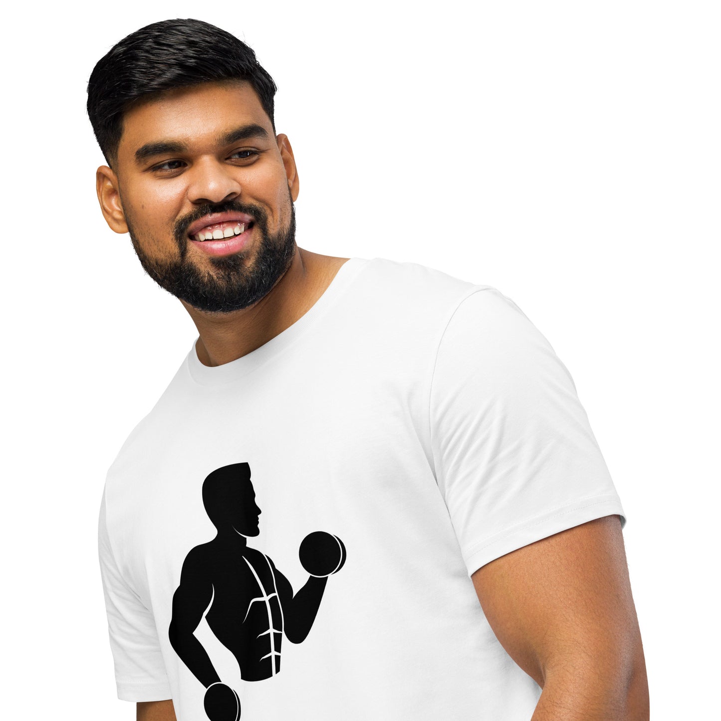 Men's Organic Mid-Light T-Shirt Weightlifting Design | Fitness Apparel