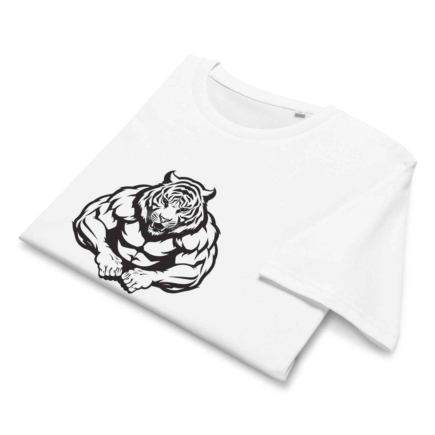 Men's Organic T-Shirt - Tiger Strong Mid-Light Activewear for Workouts