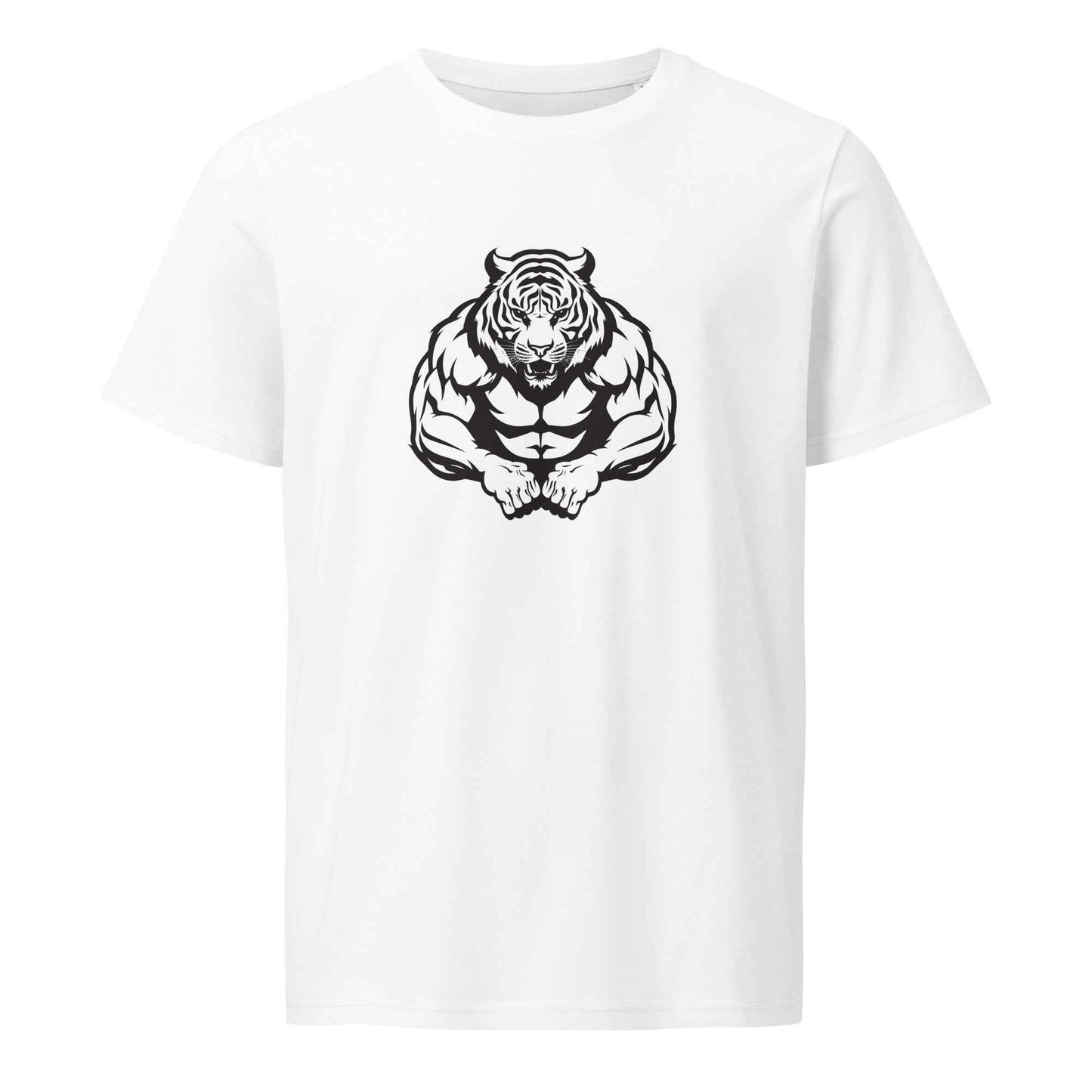 Men's Organic T-Shirt - Tiger Strong Mid-Light Activewear for Workouts