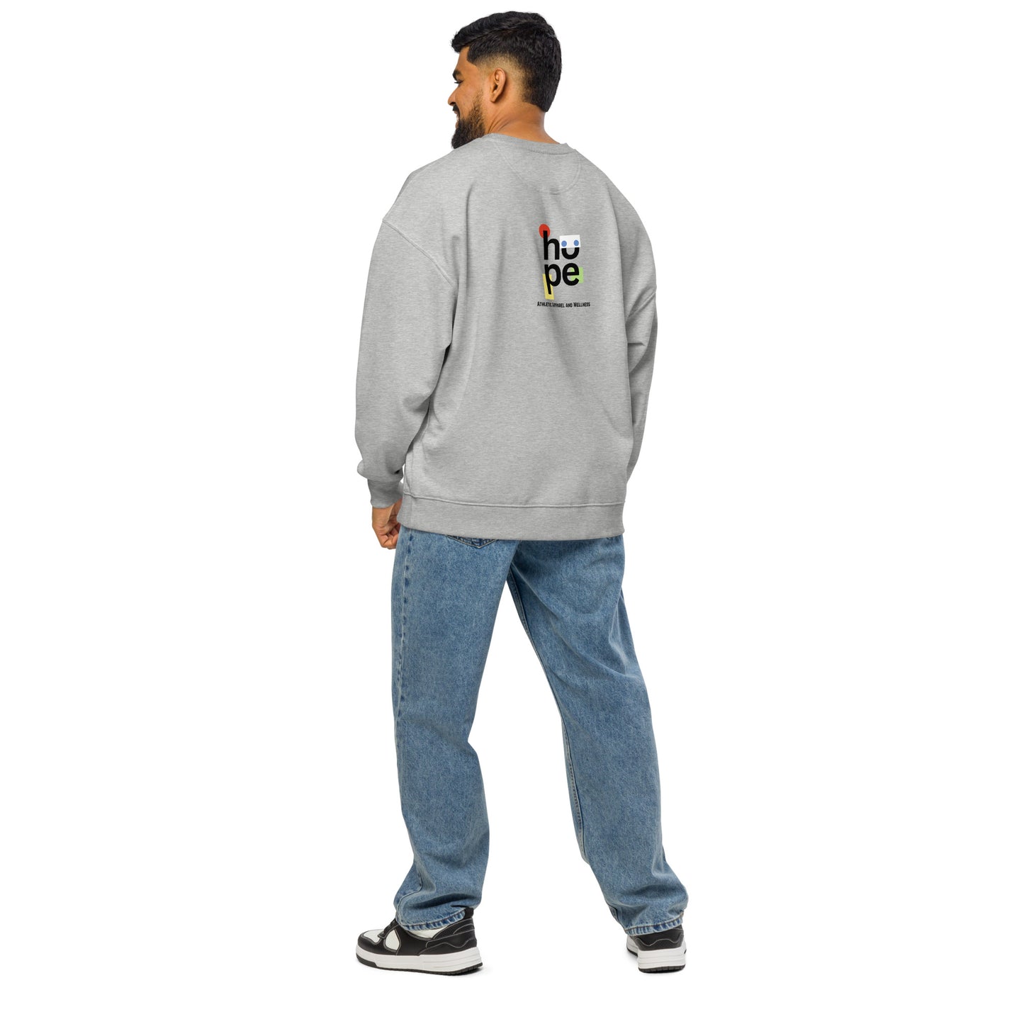 Men's Organic Oversized Sweatshirt Burn Calories Boxing | Fitness Apparel for Boxing Enthusiasts