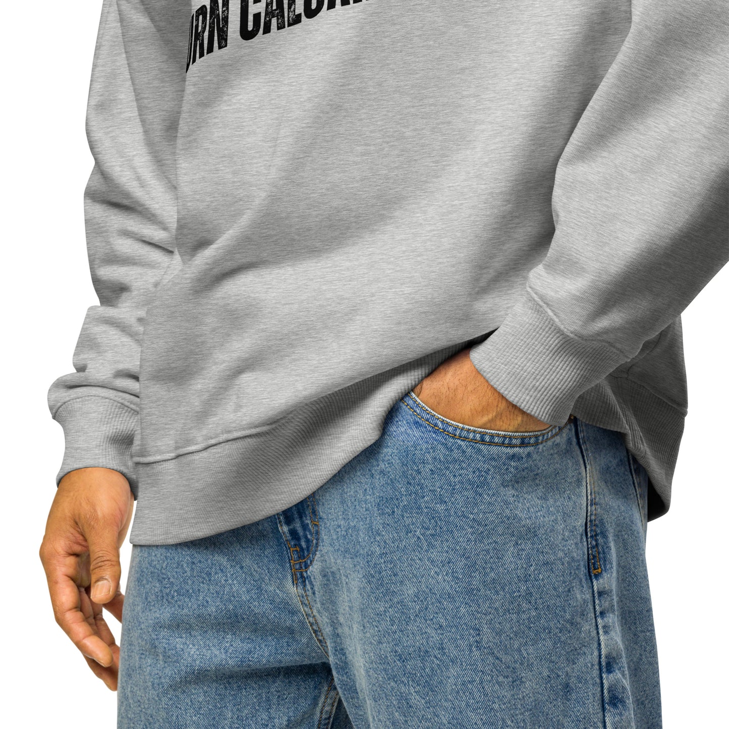 Men's Organic Oversized Sweatshirt More Sweat Burns Calories | Motivational