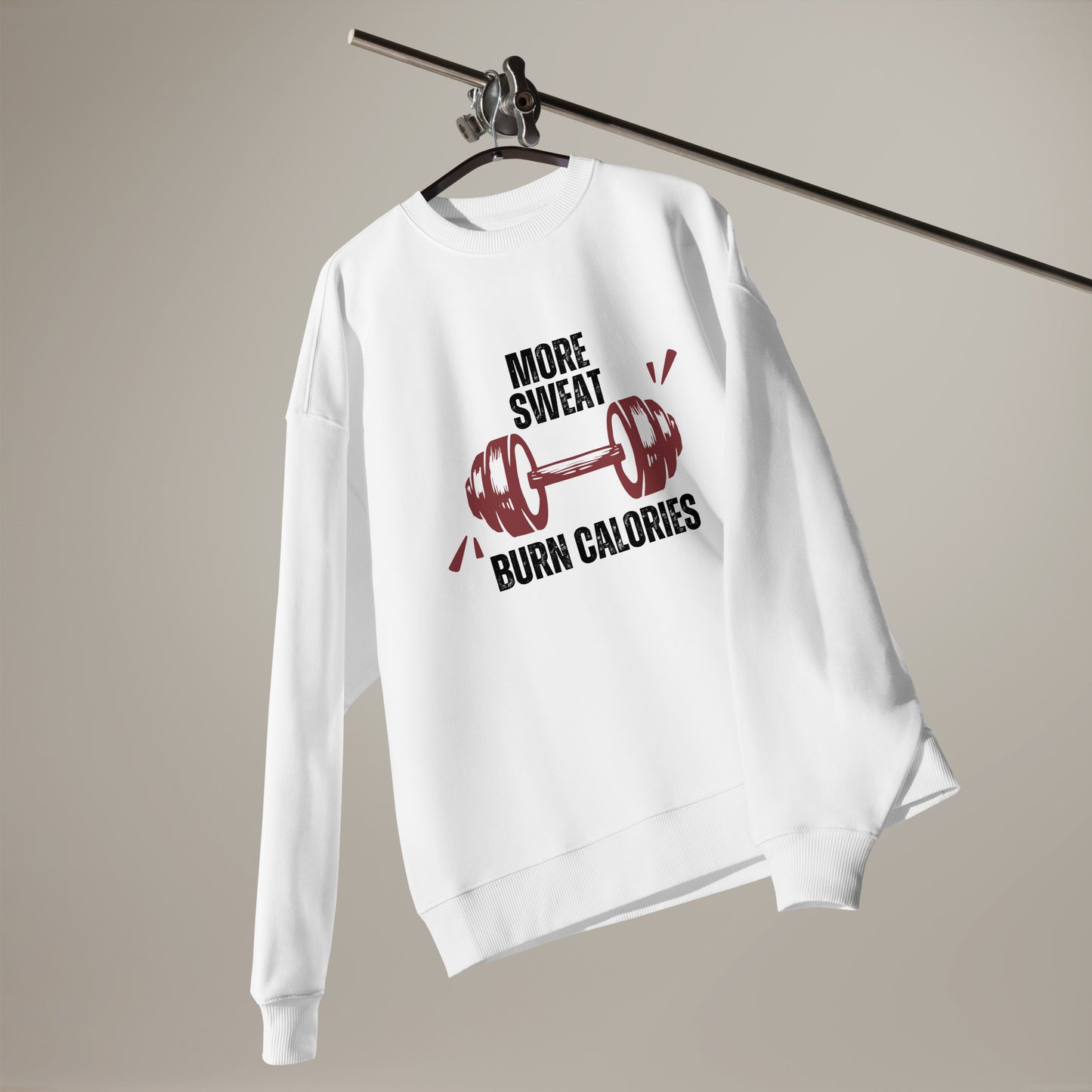 Men's Organic Oversized Sweatshirt More Sweat Burns Calories | Motivational