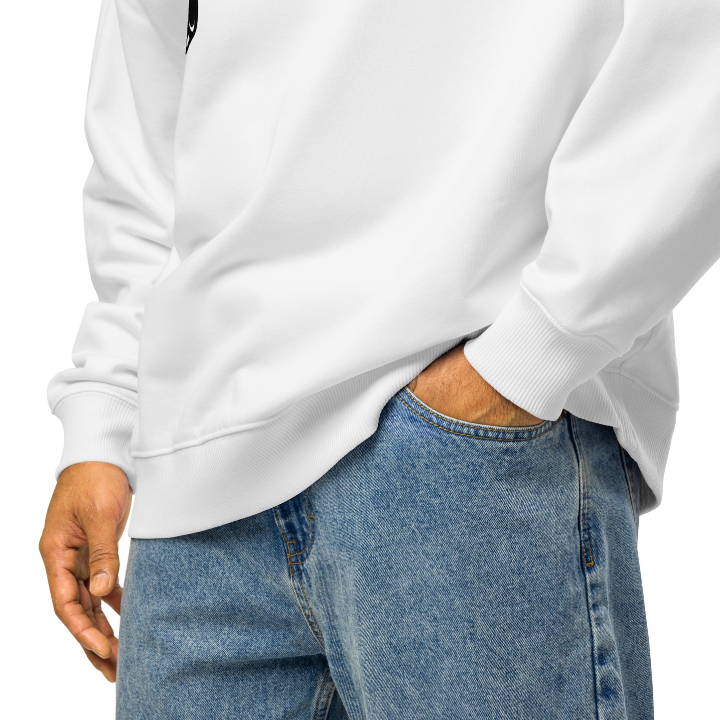 Men's Organic Oversized Sweatshirt Weightlifting Skull | Fitness Apparel