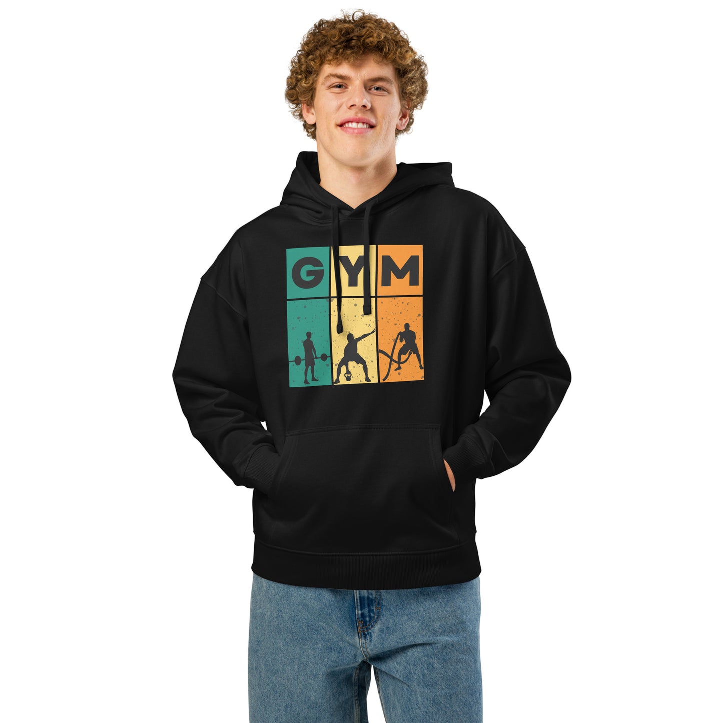 Men's Organic Relaxed Hoodie Gym | Fitness Apparel for Active Lifestyle