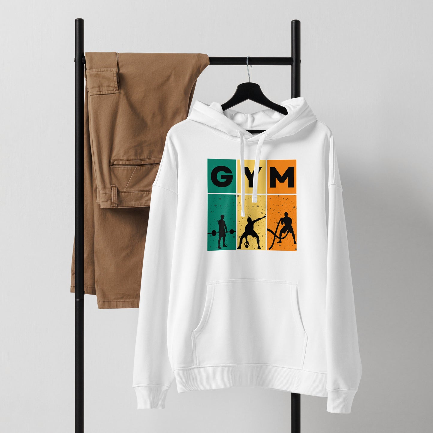 Men's Organic Relaxed Hoodie Gym | Fitness Apparel for Active Lifestyle