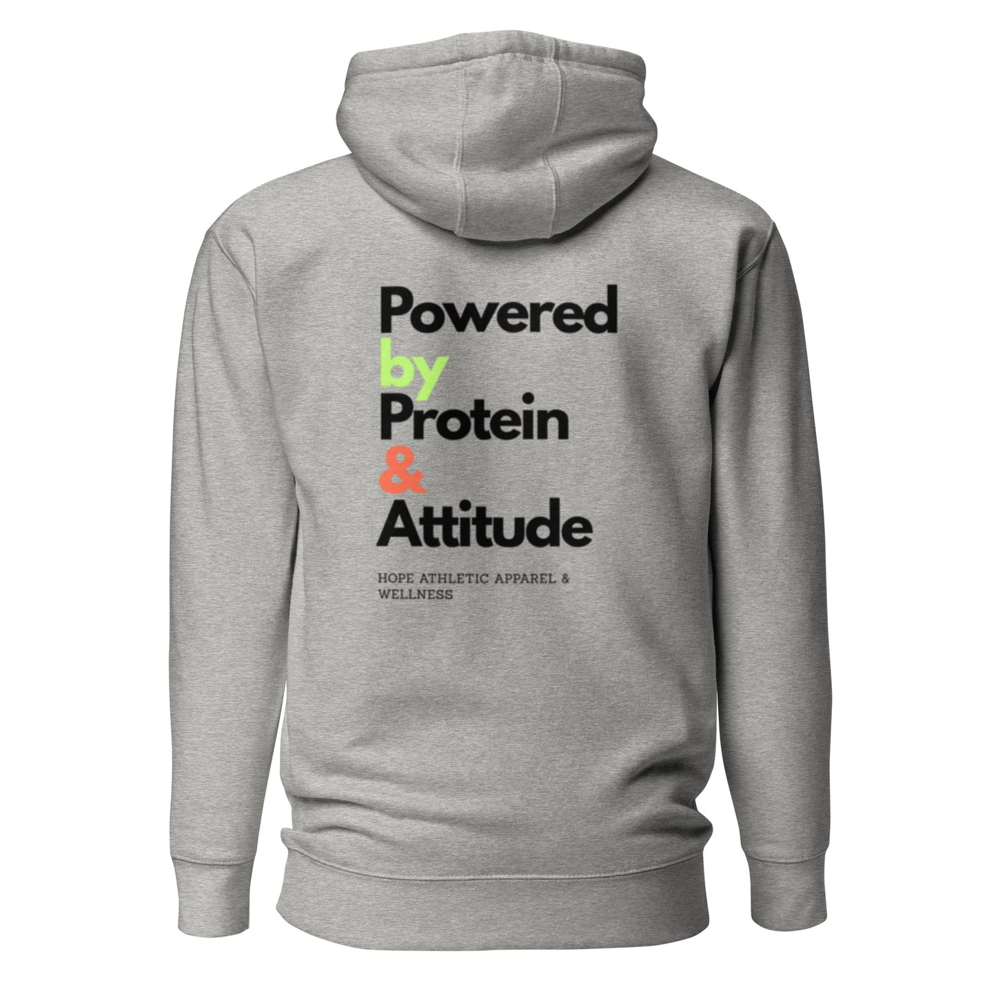 Men's Hoodie - Powered by Protein and Attitude for Ultimate Comfort -
