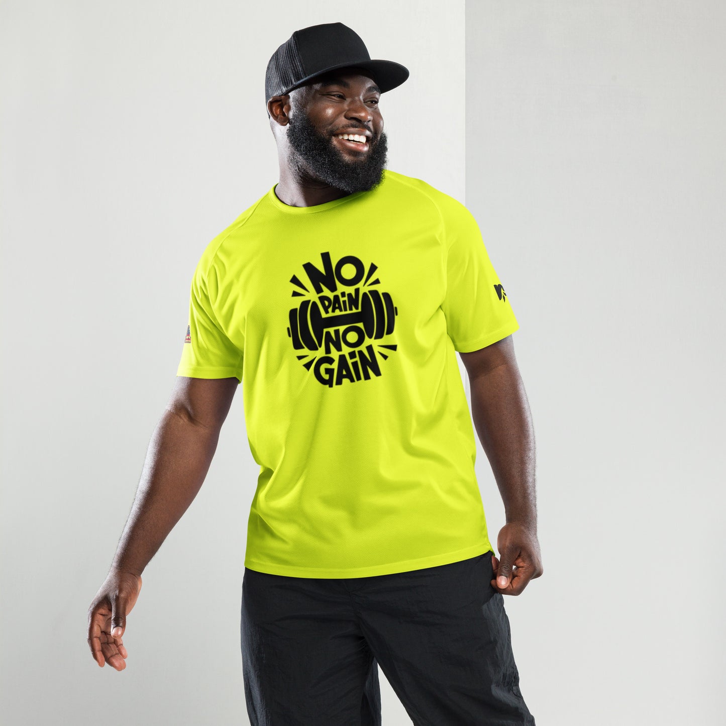Men's Sports Jersey- Fitness No Pain no Gain -