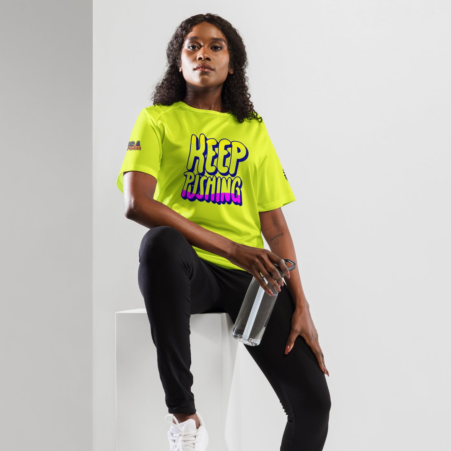 Women's Sport Jersey-Keep Pushing -
