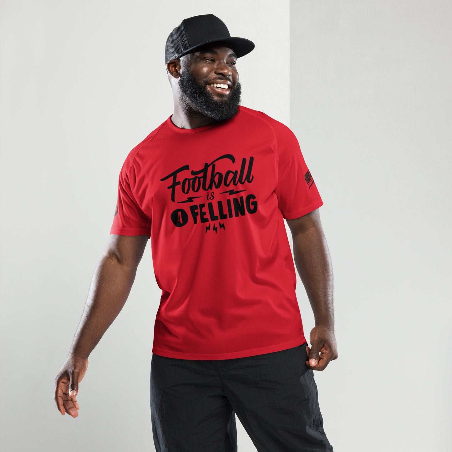 Men's Sports Jersey - Football is a Feeling for Ultimate Performance -