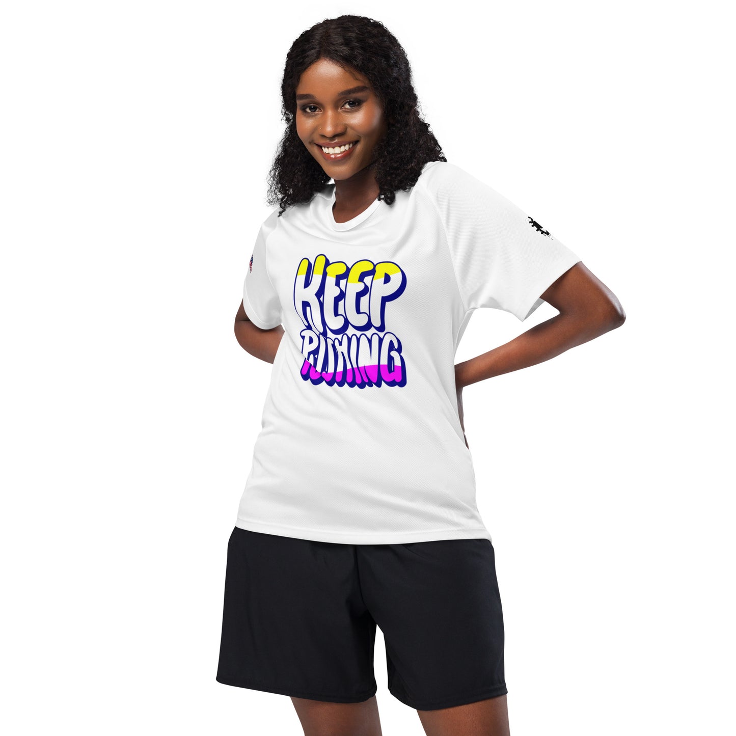 Women's Sport Jersey-Keep Pushing -
