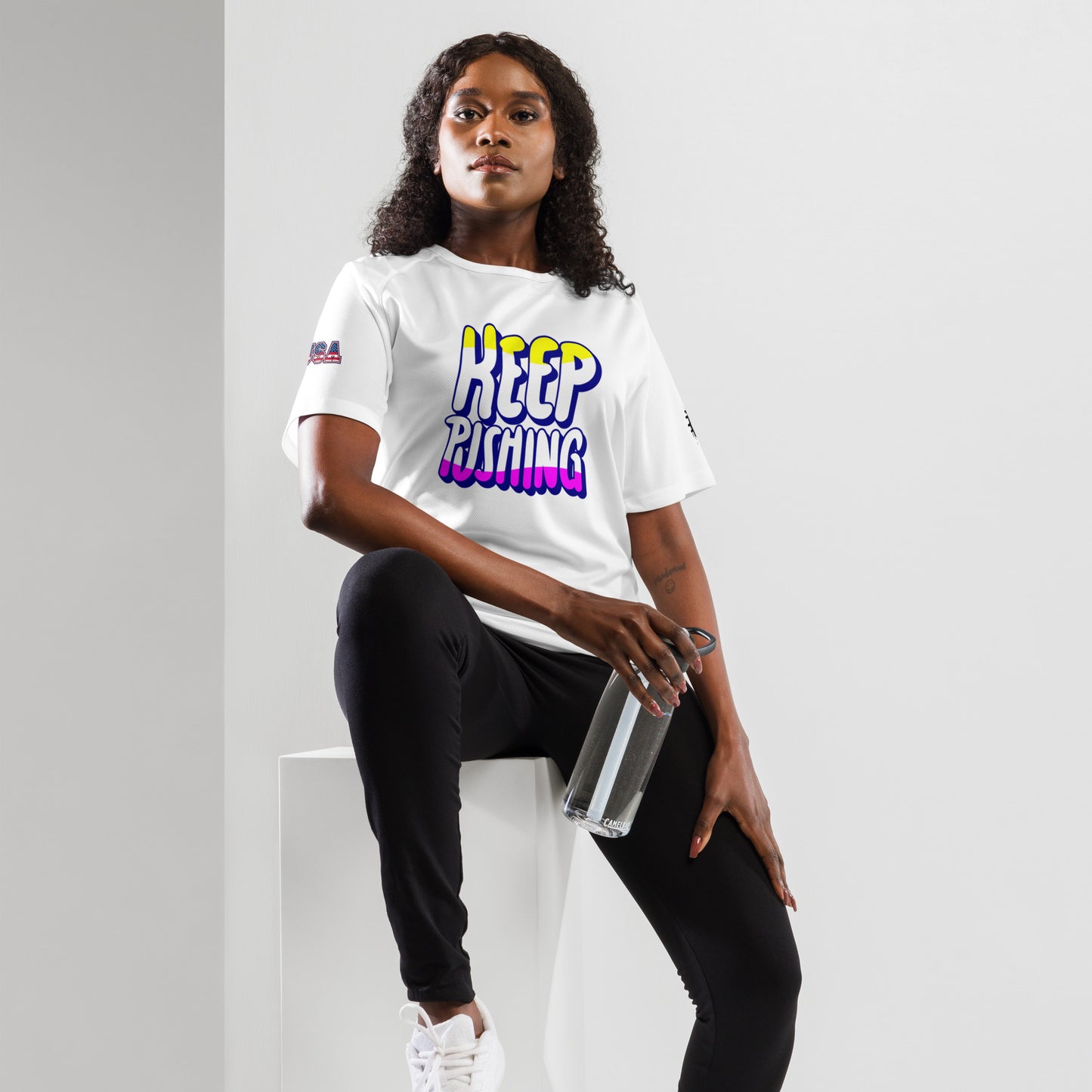 Women's Sport Jersey-Keep Pushing -