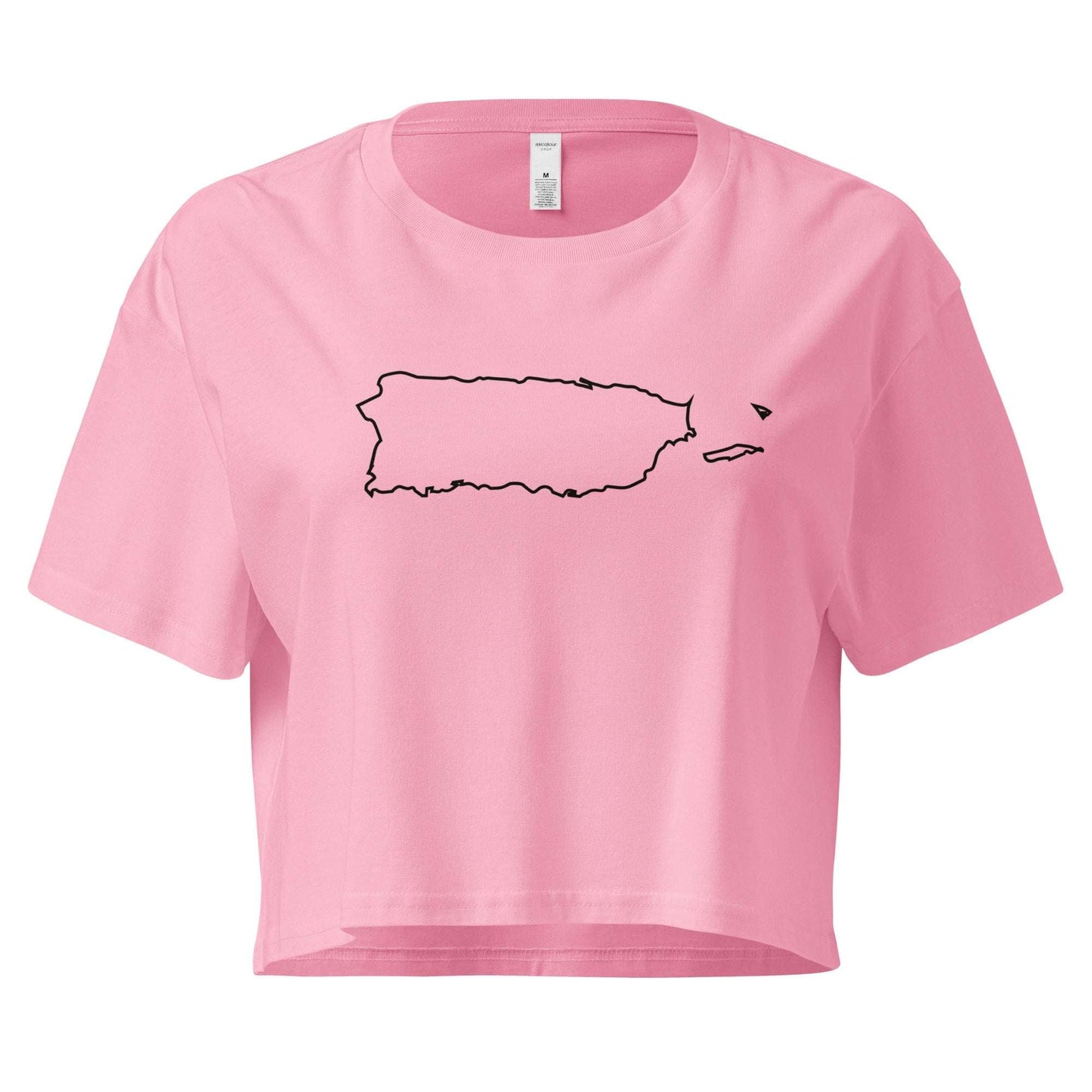 Puerto Rico Map Crop Top - Trendy Women's Island-Inspired Apparel -