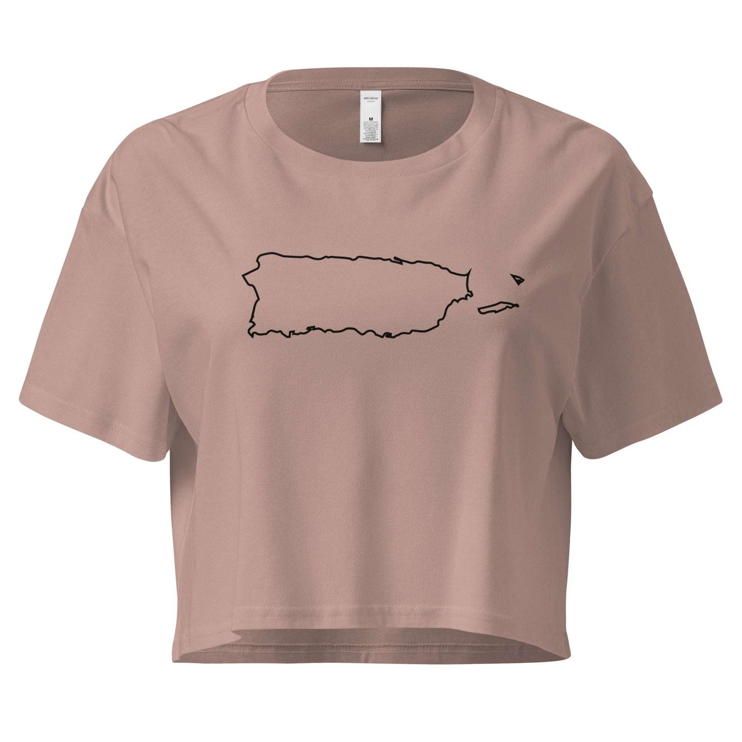 Puerto Rico Map Crop Top - Trendy Women's Island-Inspired Apparel -