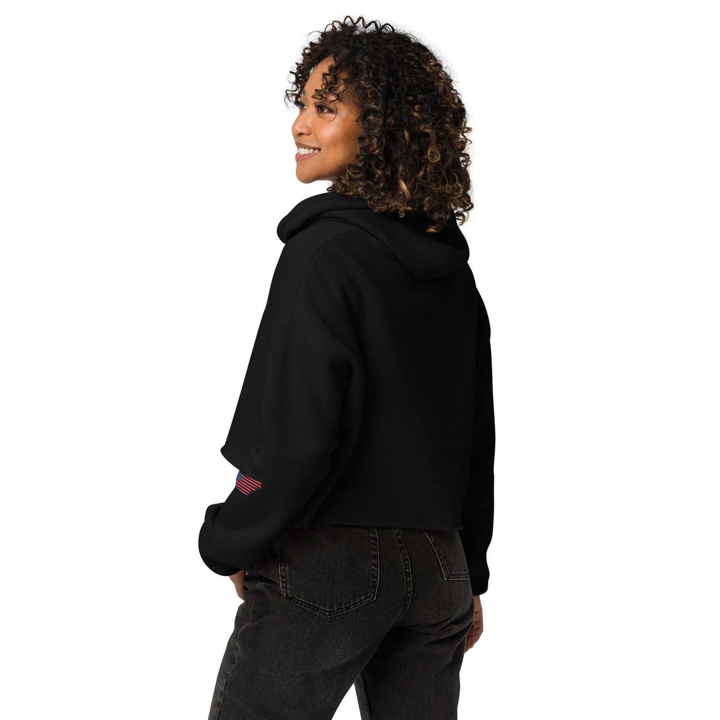 Women's Crop Hoodie- Hustle for the Muscle -