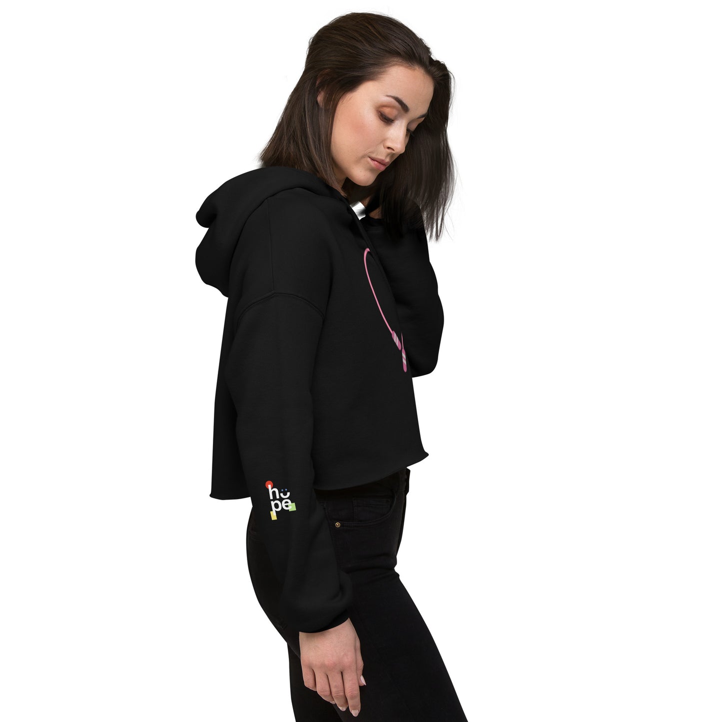 Women's Crop Hoodie- Workout Love -