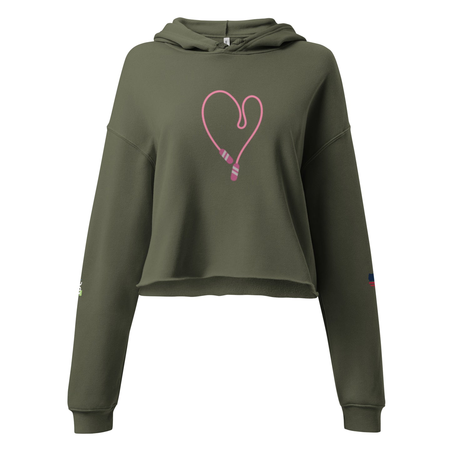 Women's Crop Hoodie- Workout Love -