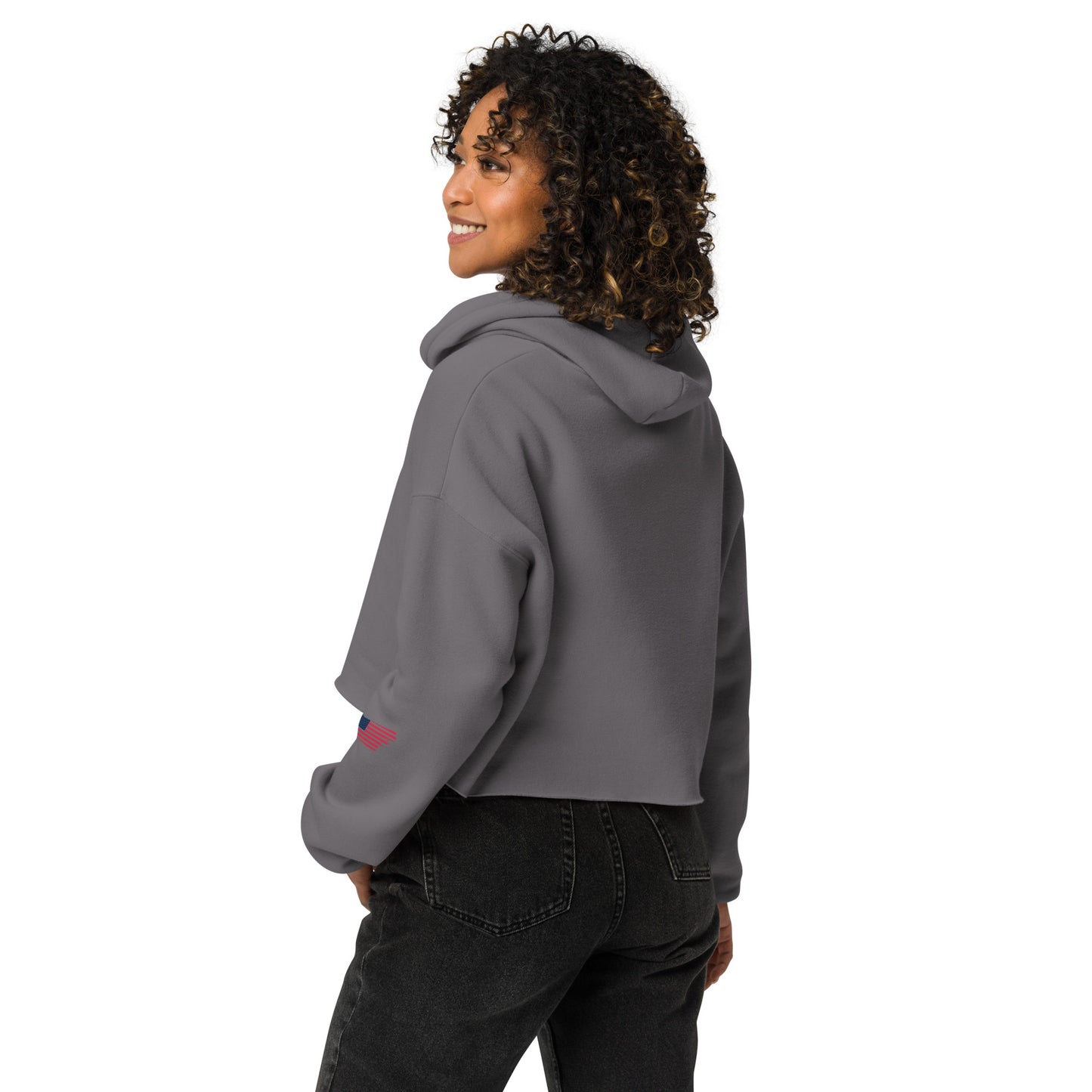 Women's Crop Hoodie- Hustle for the Muscle -