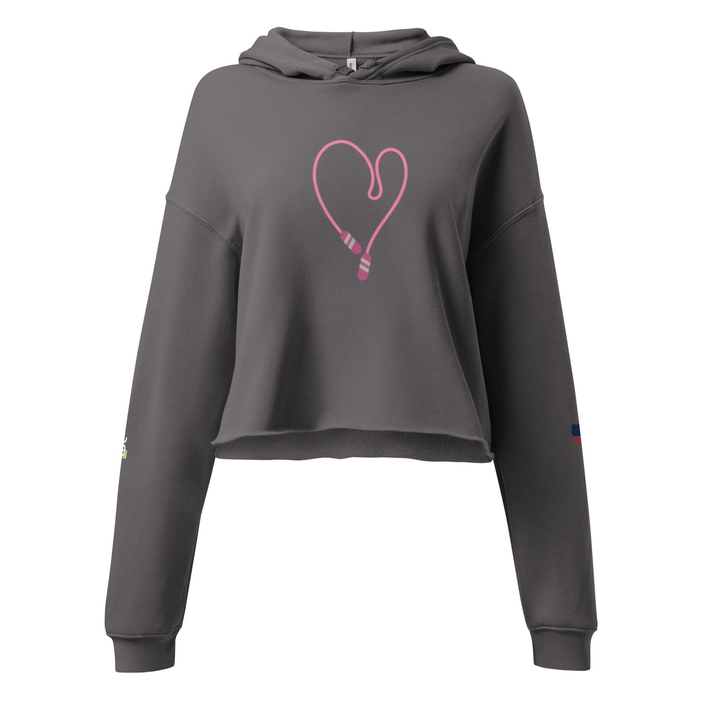 Women's Crop Hoodie- Workout Love -