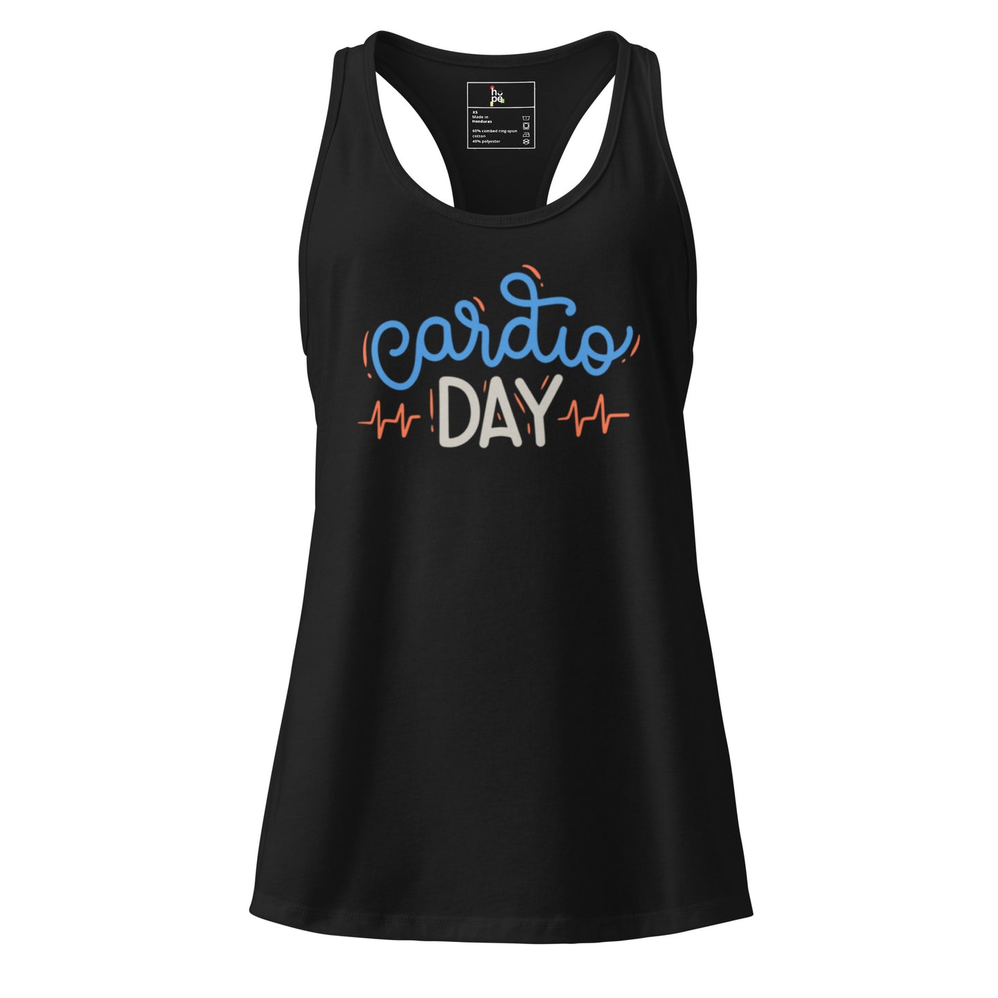 Women's Fitted Racerback Tank Top for Cardio Day Performance -