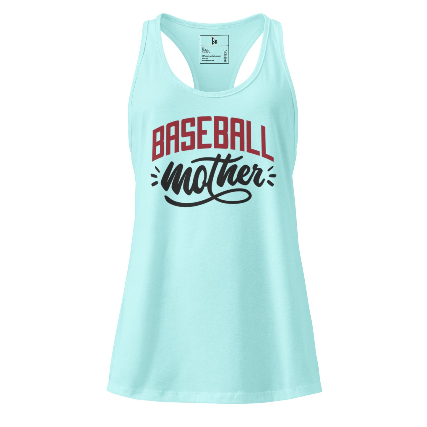 Women’s Fitted Racerback Tank Top - Baseball Mom Tank Top -